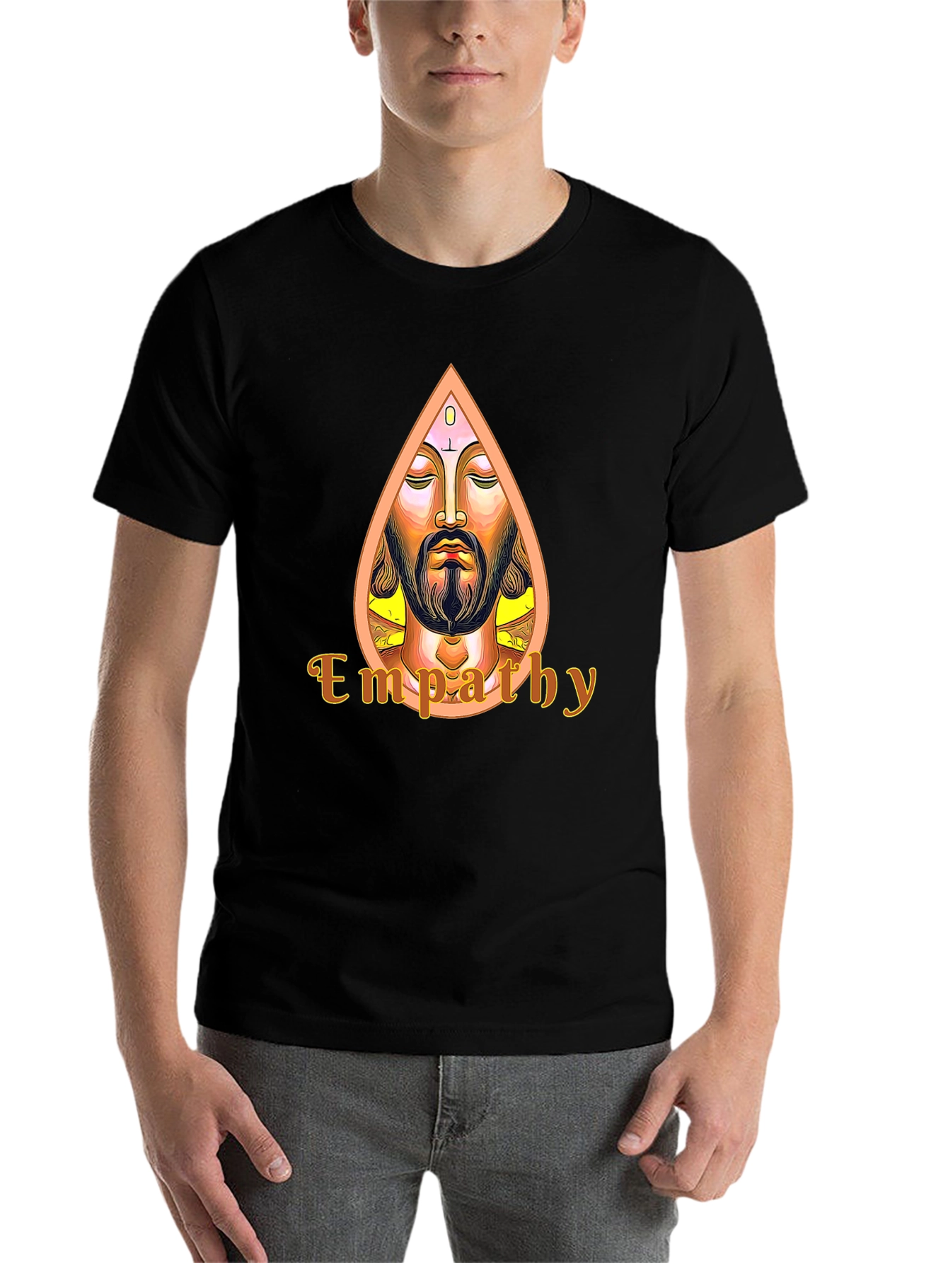 Black Empathy Graphic Tee - Spiritual Art T-Shirt view 7