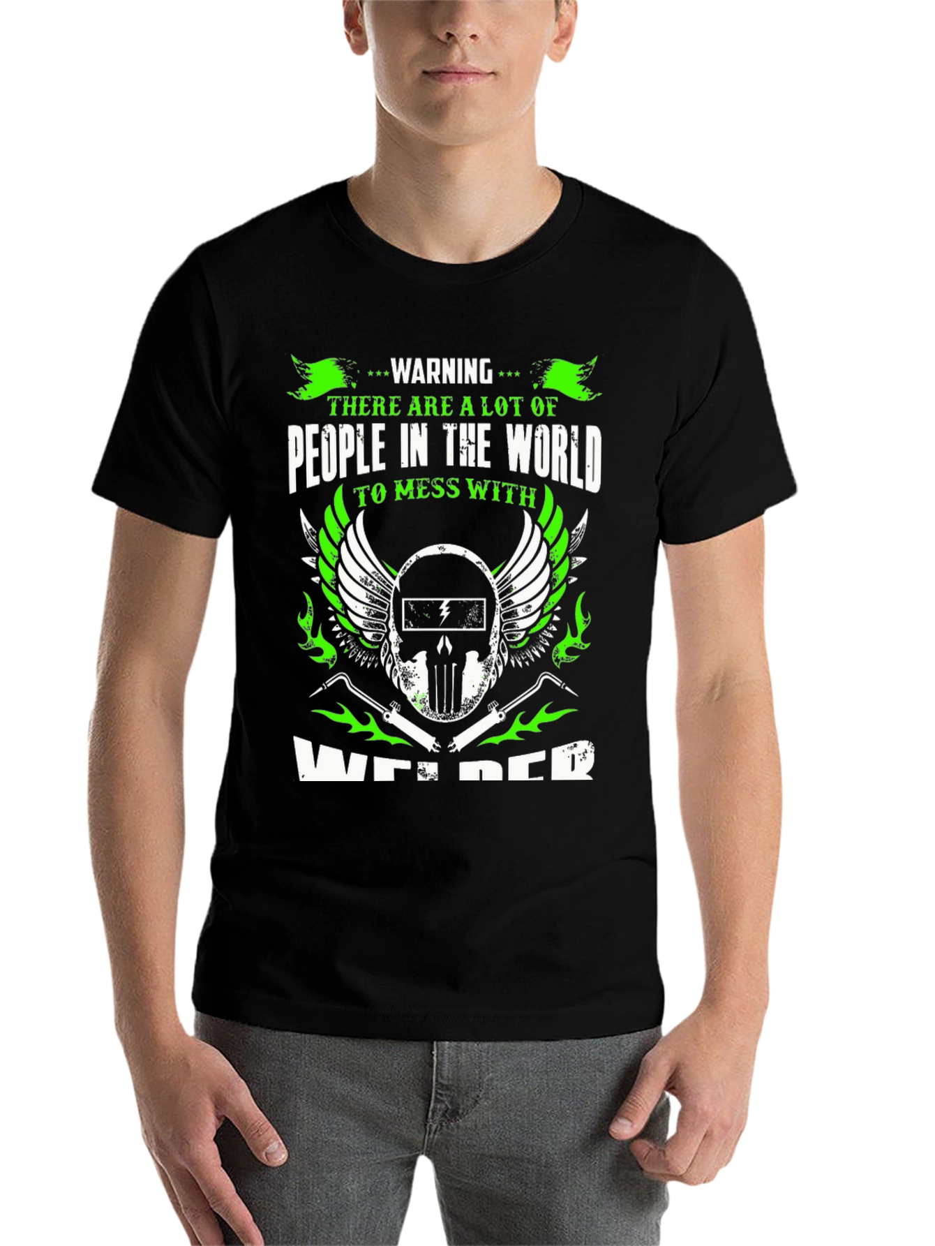 Black Welder Warning T-Shirt - Don't Mess! view 7