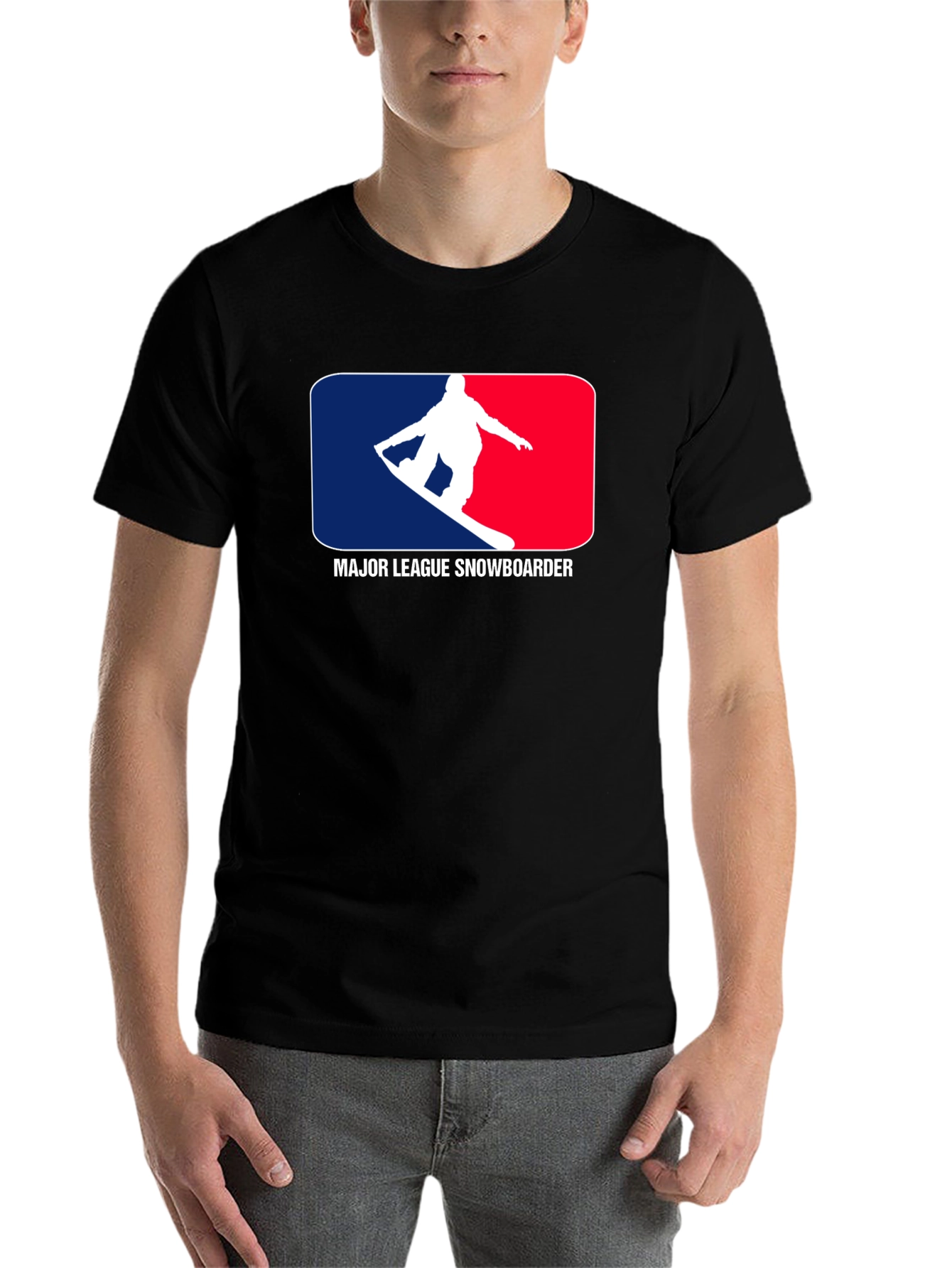 Black Major League Snowboarder Black T-Shirt view 7