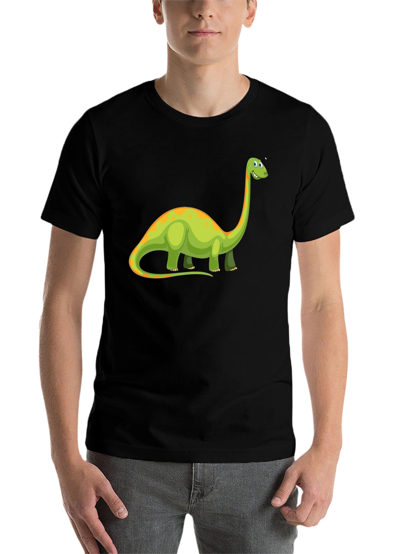 Black Dinosaur Graphic Black T-Shirt view 7