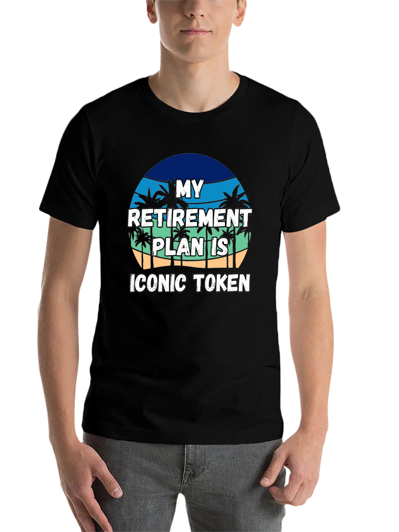 Black Retirement Plan Iconic Token T-Shirt view 7