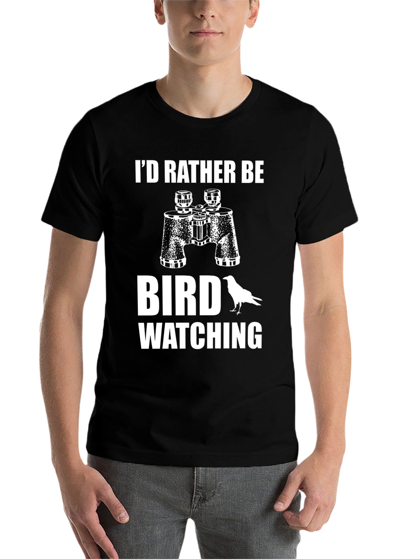 Black Bird Watching T-Shirt - Nature Lover Tee view 7