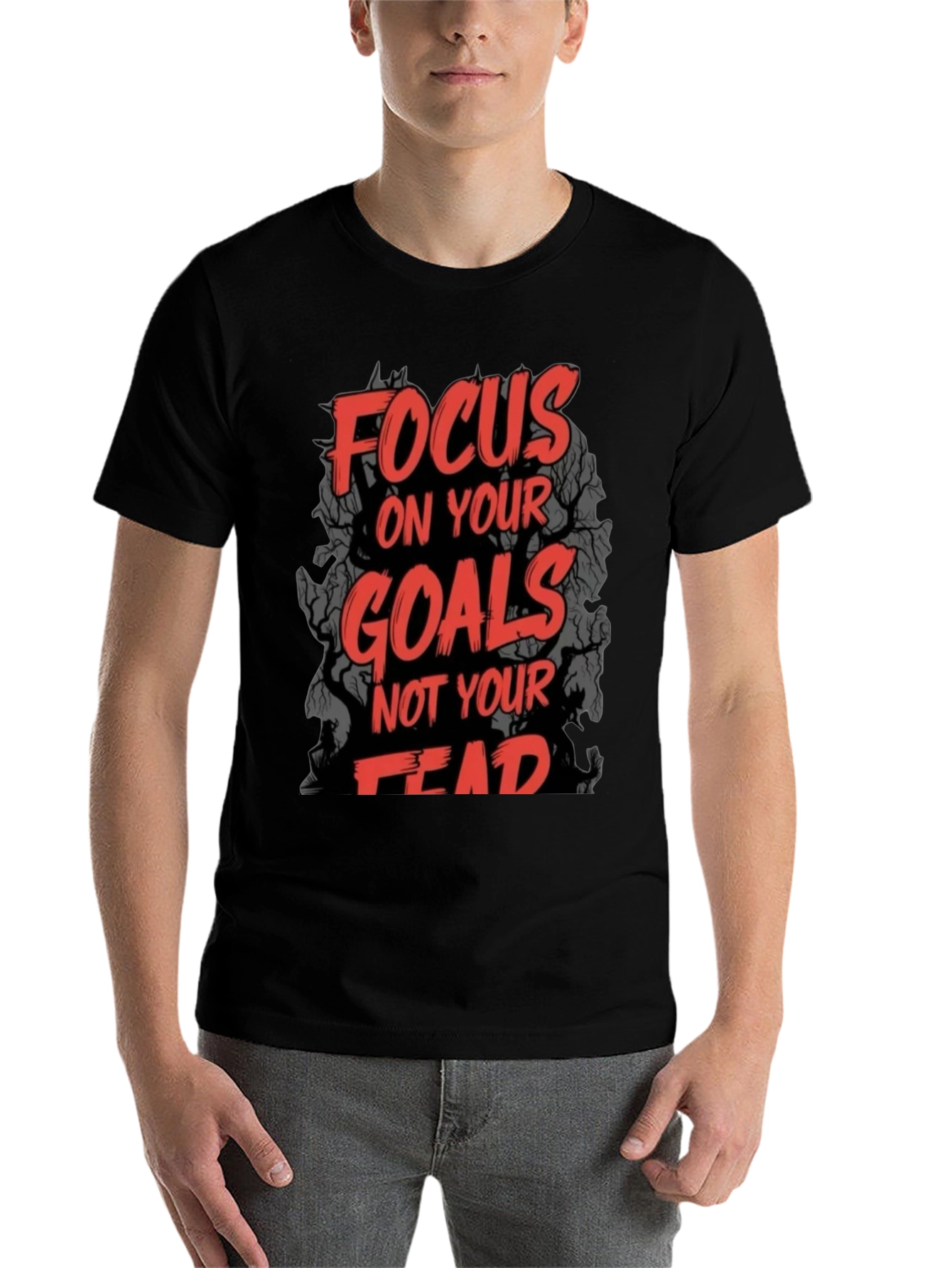 Black Focus on Goals Graphic T-Shirt view 7