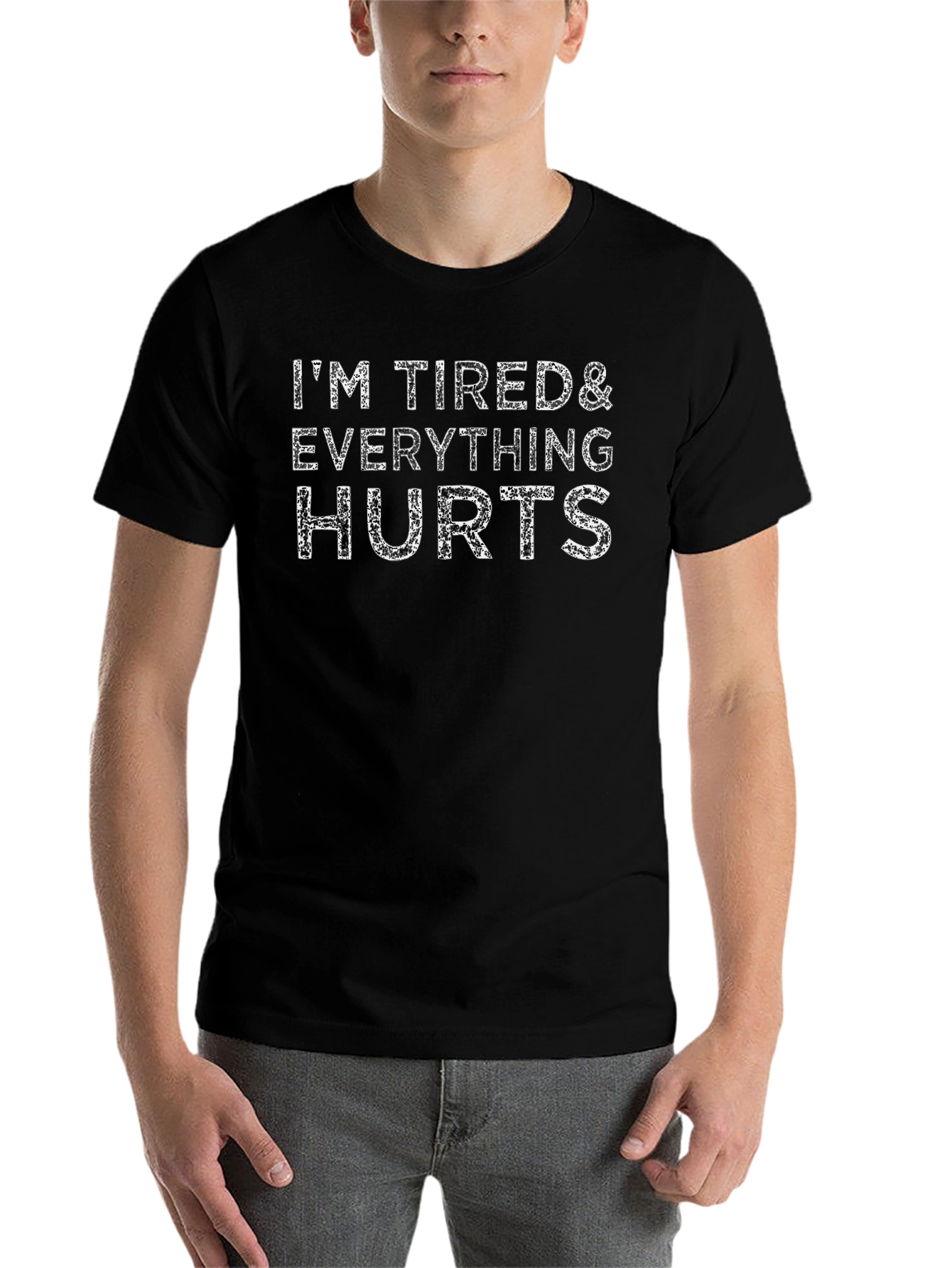 Black I'm Tired & Everything Hurts Graphic T-Shirt view 7