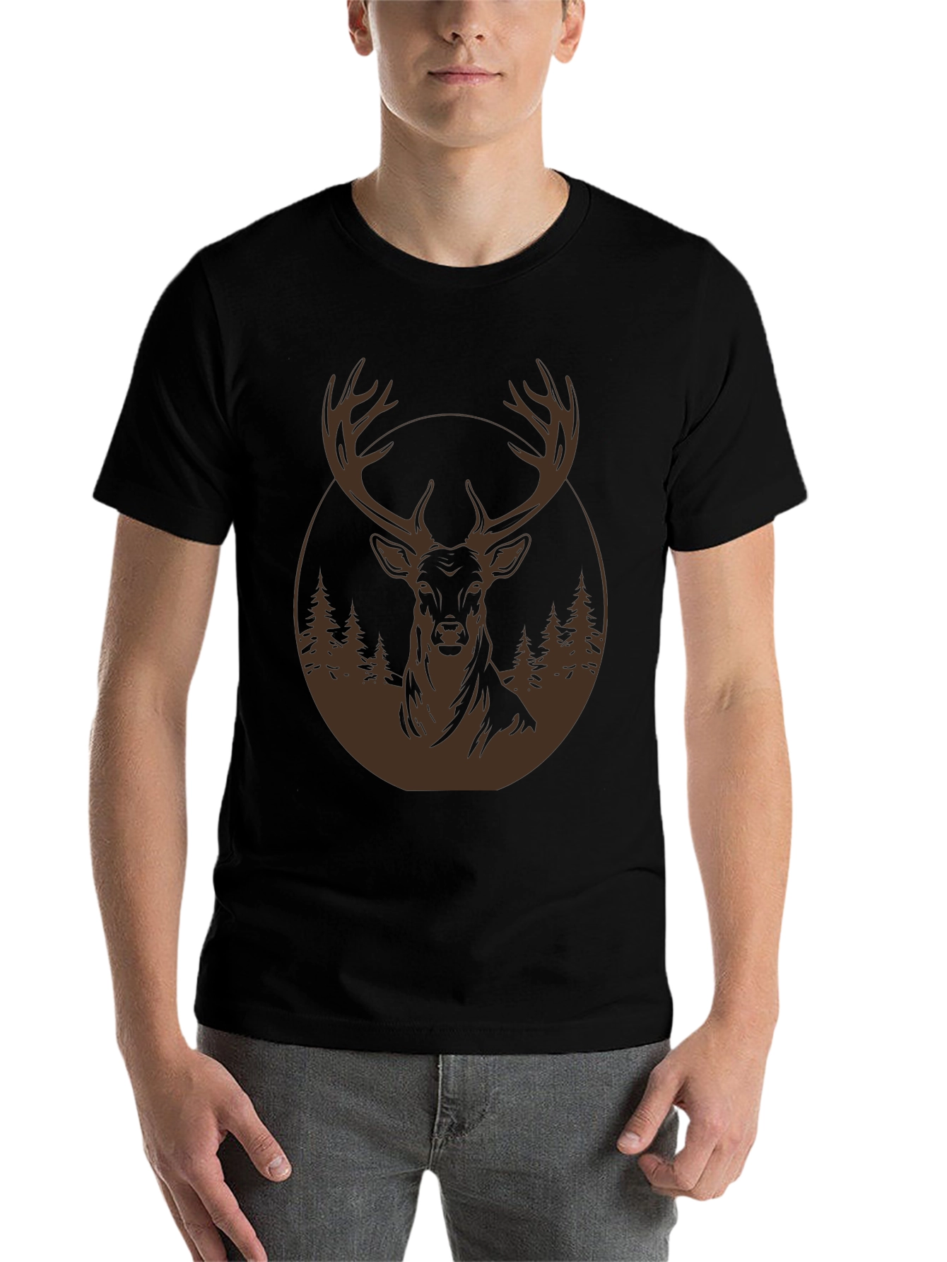 Deer Forest Graphic T-Shirt - 7
