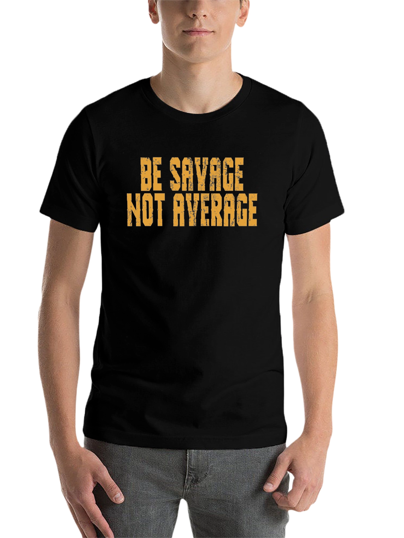 Black Be Savage Not Average Graphic Tee - Bold Style view 7