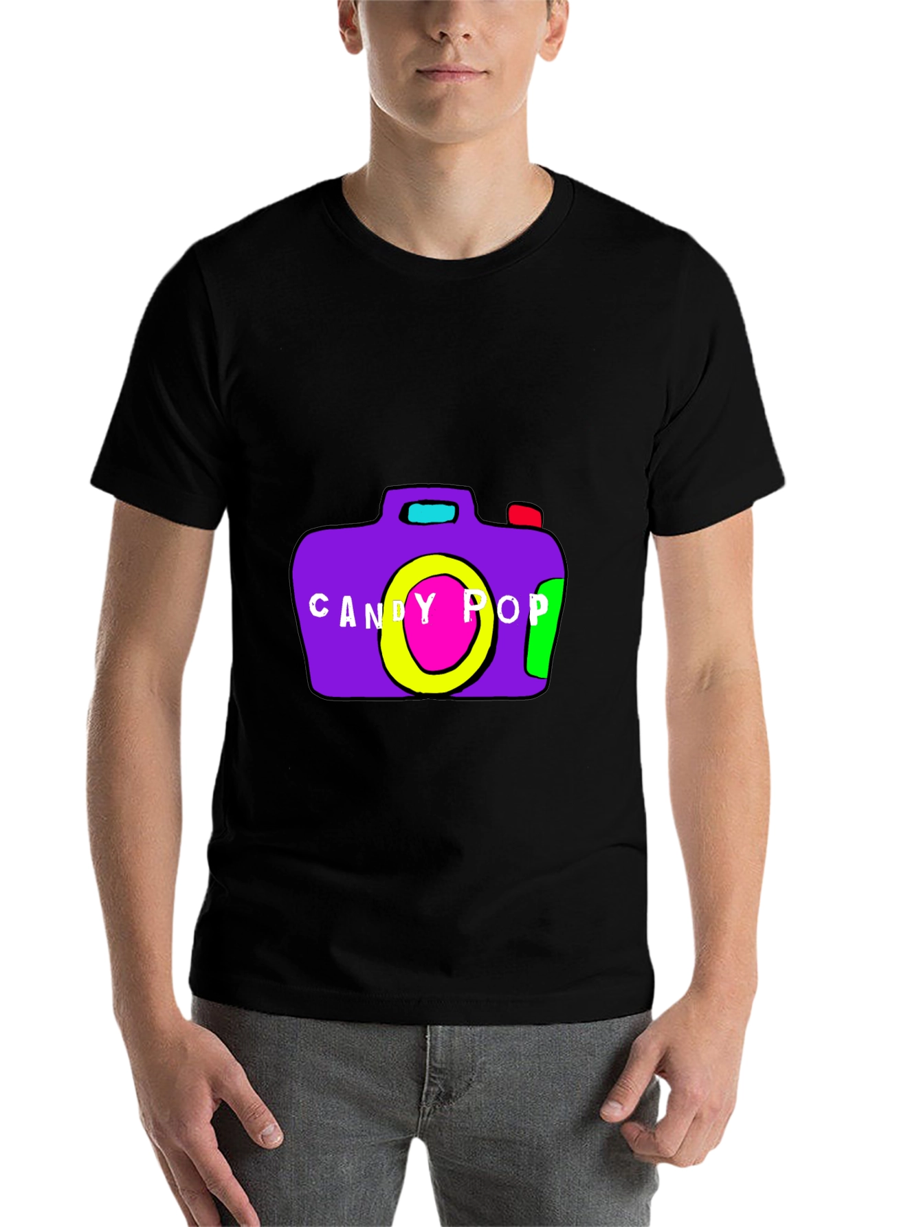Black Candy Pop Camera Graphic Tee - Black view 7