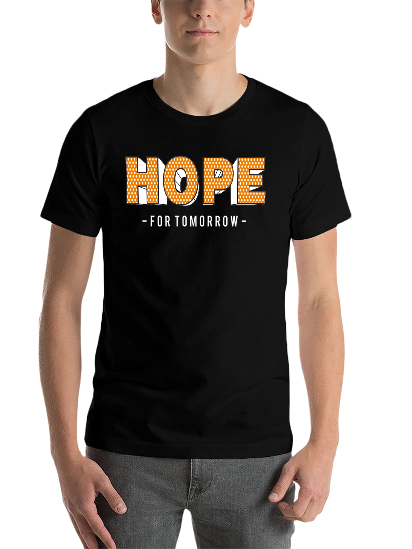 Black Hope For Tomorrow Graphic T-Shirt view 7