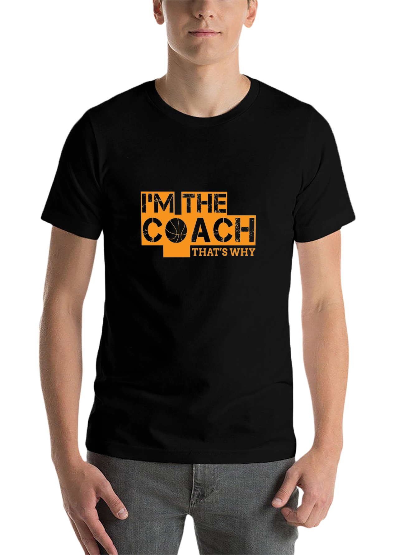 Black I'm The Coach T-Shirt - Basketball Coach Tee view 7