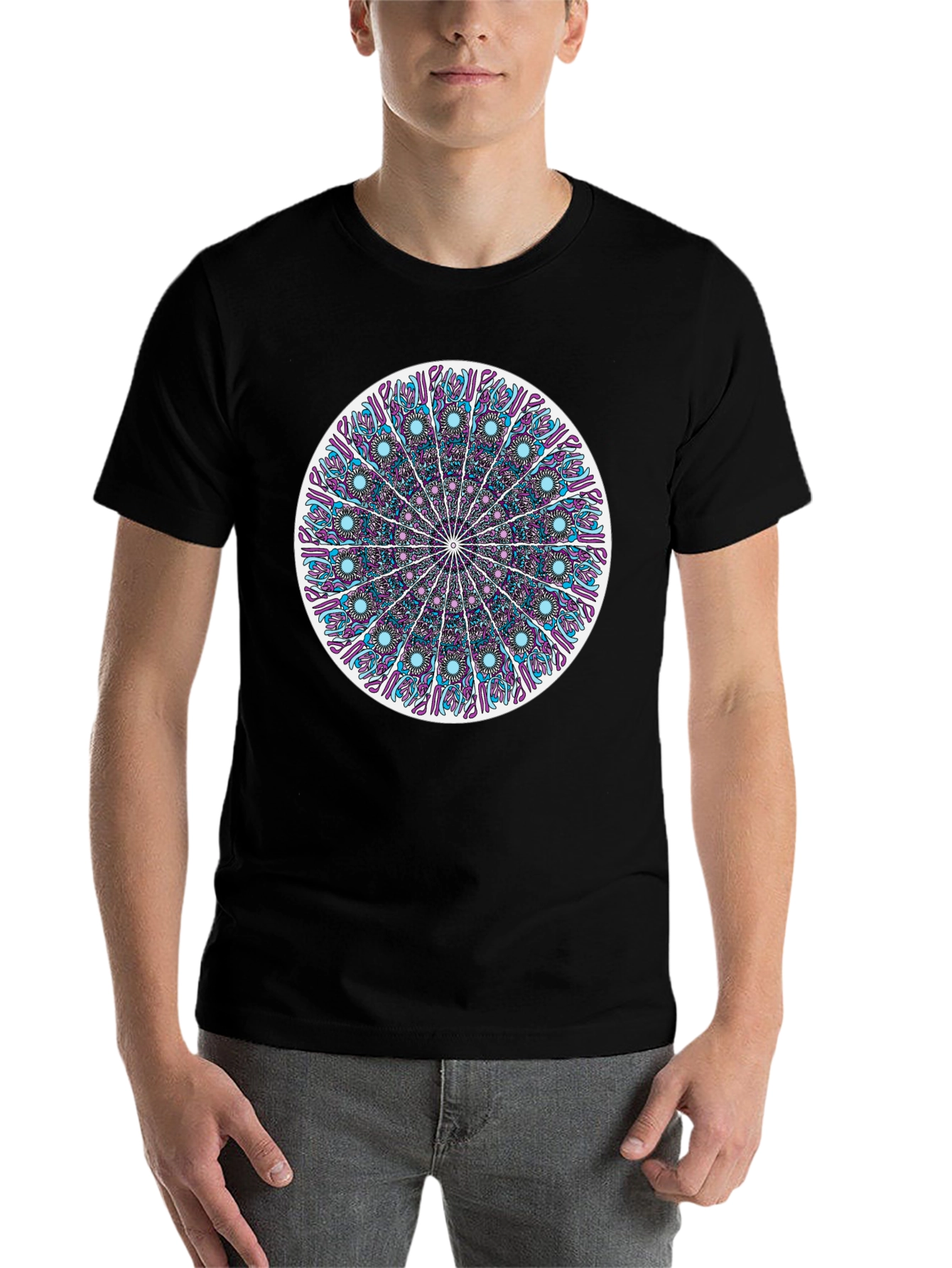 Black Mandala Graphic Tee - Stylish Unisex T-Shirt view 7