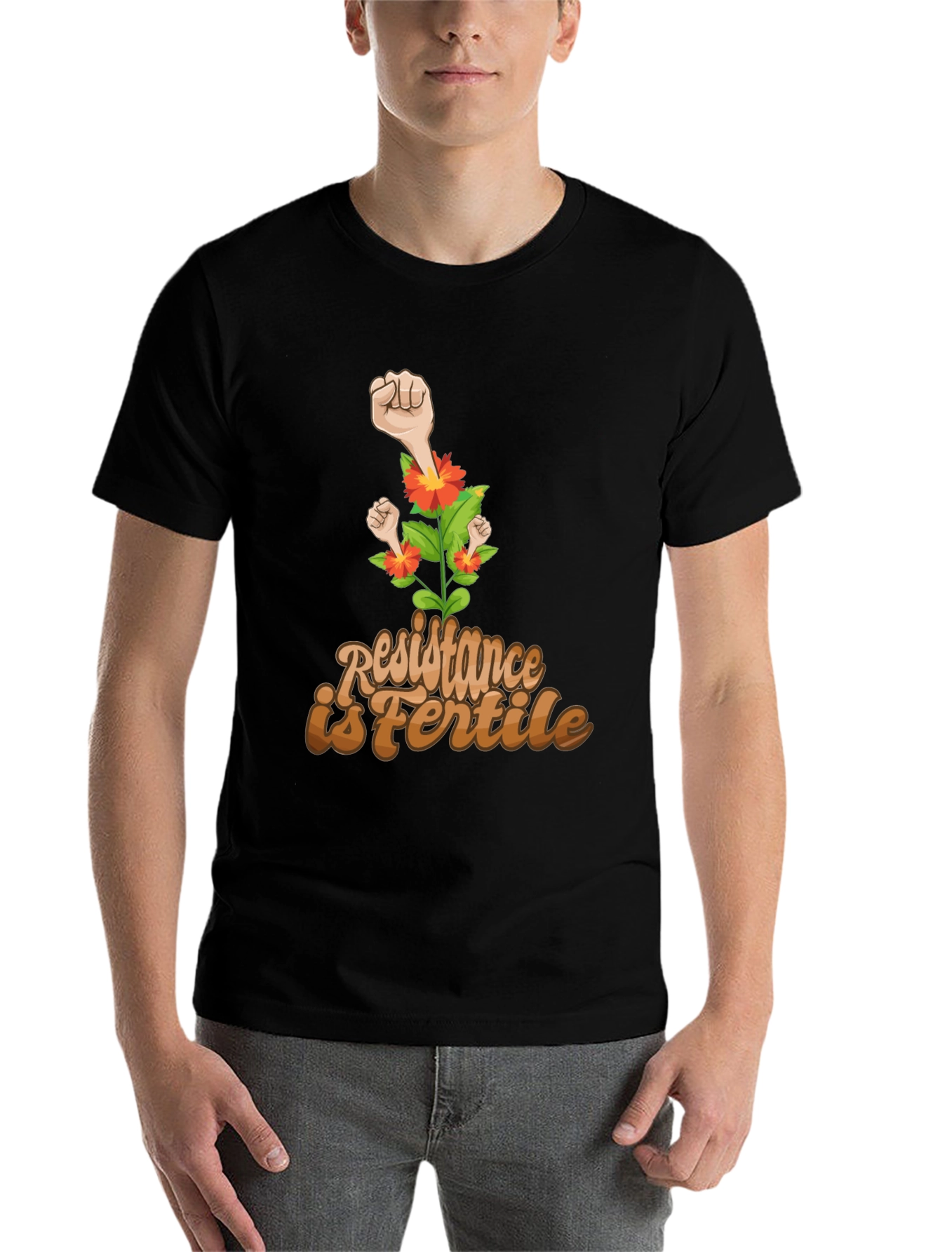 Black Resistance Is Fertile Graphic Tee view 7