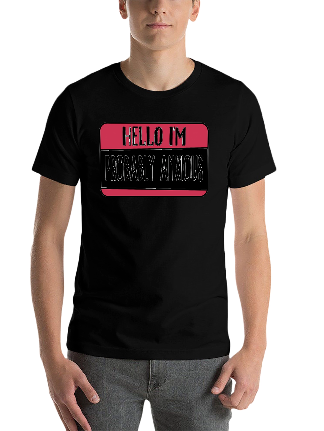 Black Anxious Introvert T-Shirt: Funny Novelty Tee for All view 7