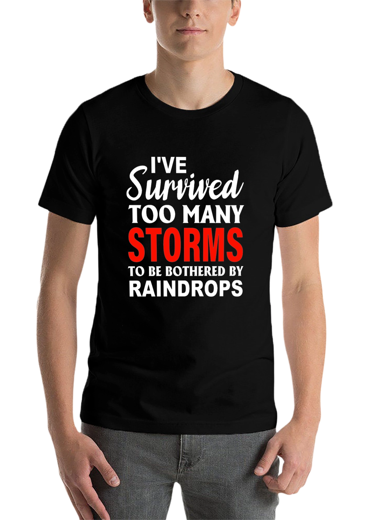 Black I've Survived Too Many Storms Graphic Tee view 7