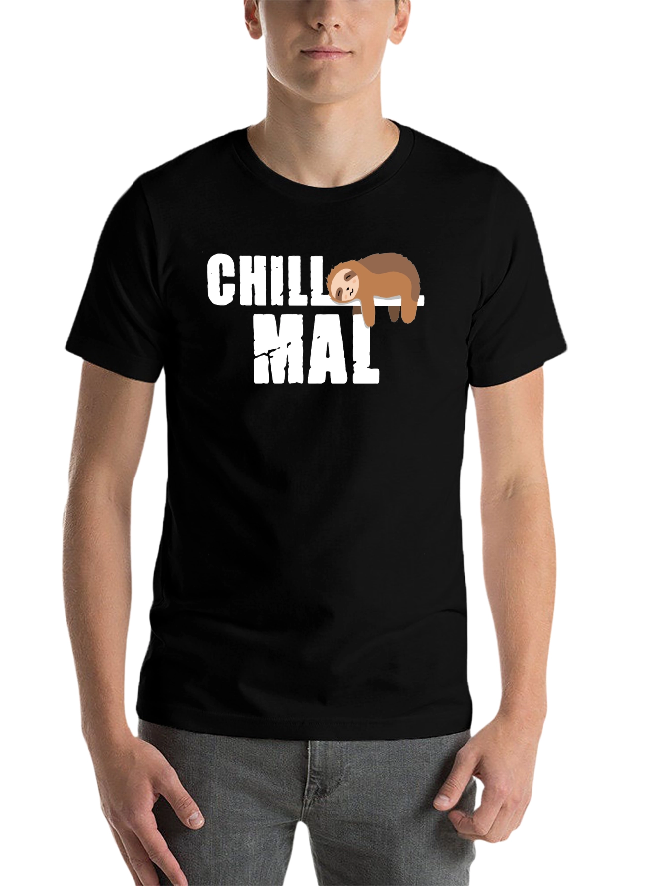 Black Chill Mal Sloth T-Shirt - Relaxed Fit view 7