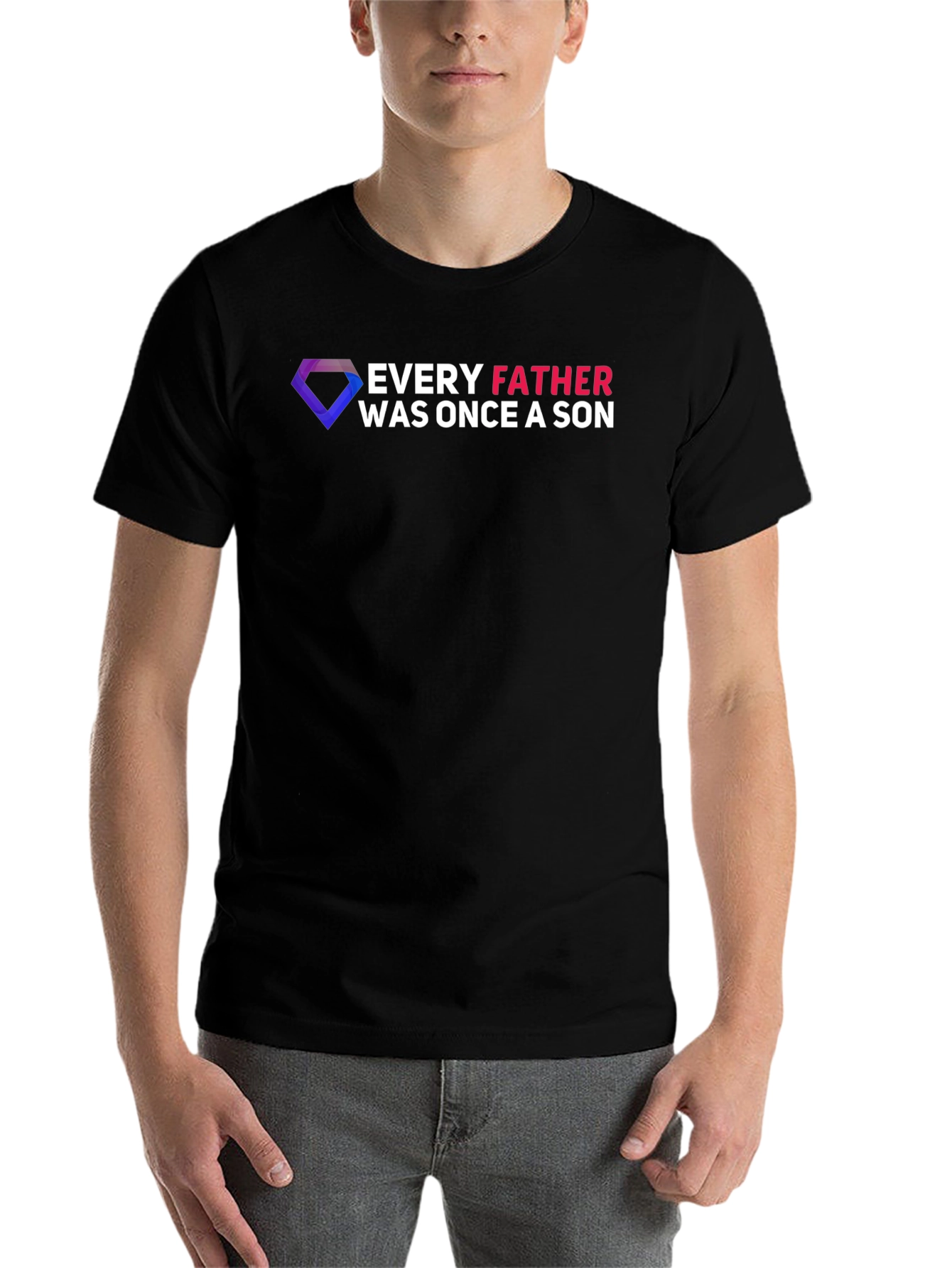 Black Every Father Was Once a Son T-Shirt view 7