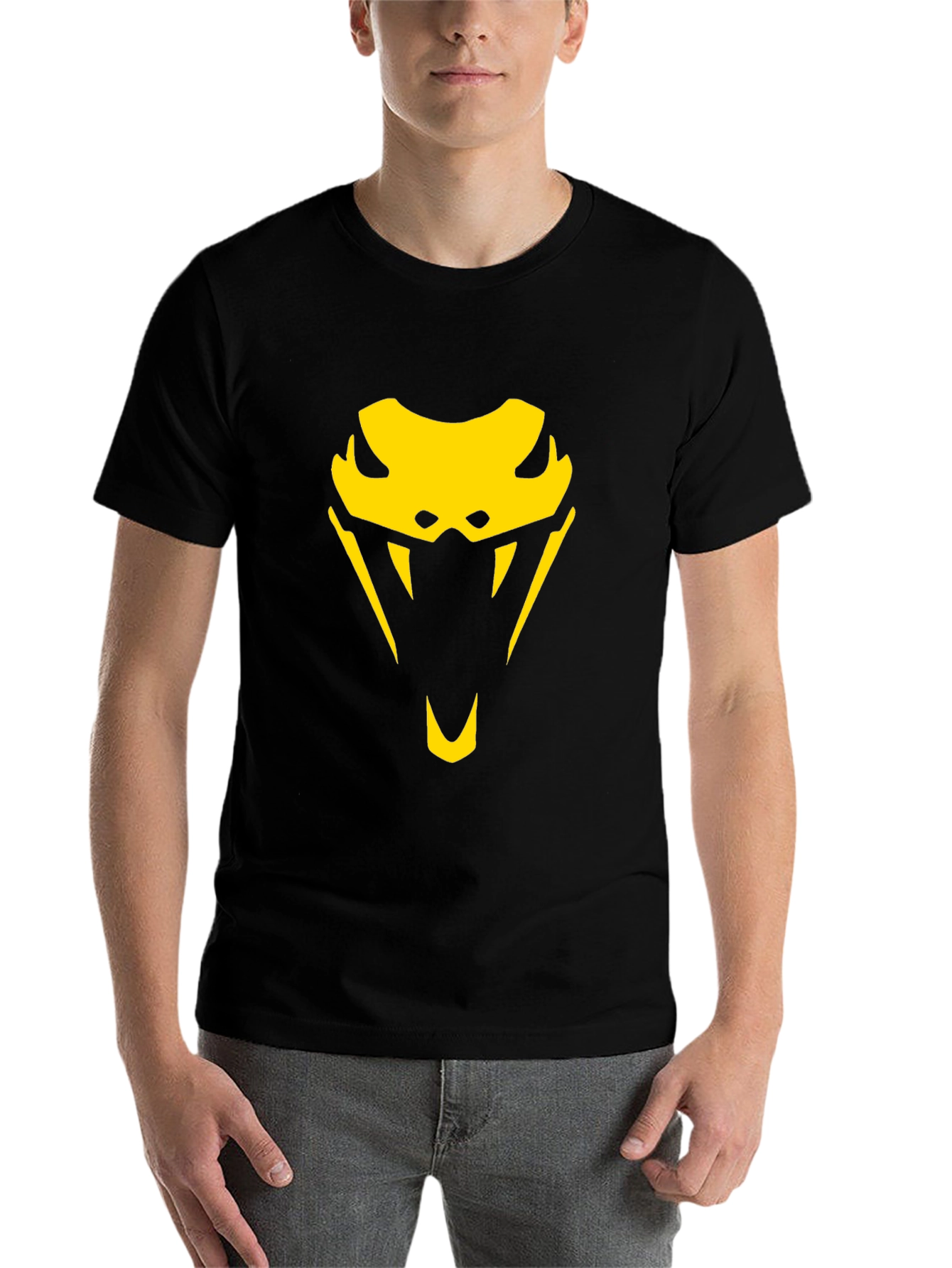 Black Viper Snake Logo Graphic T-Shirt view 7