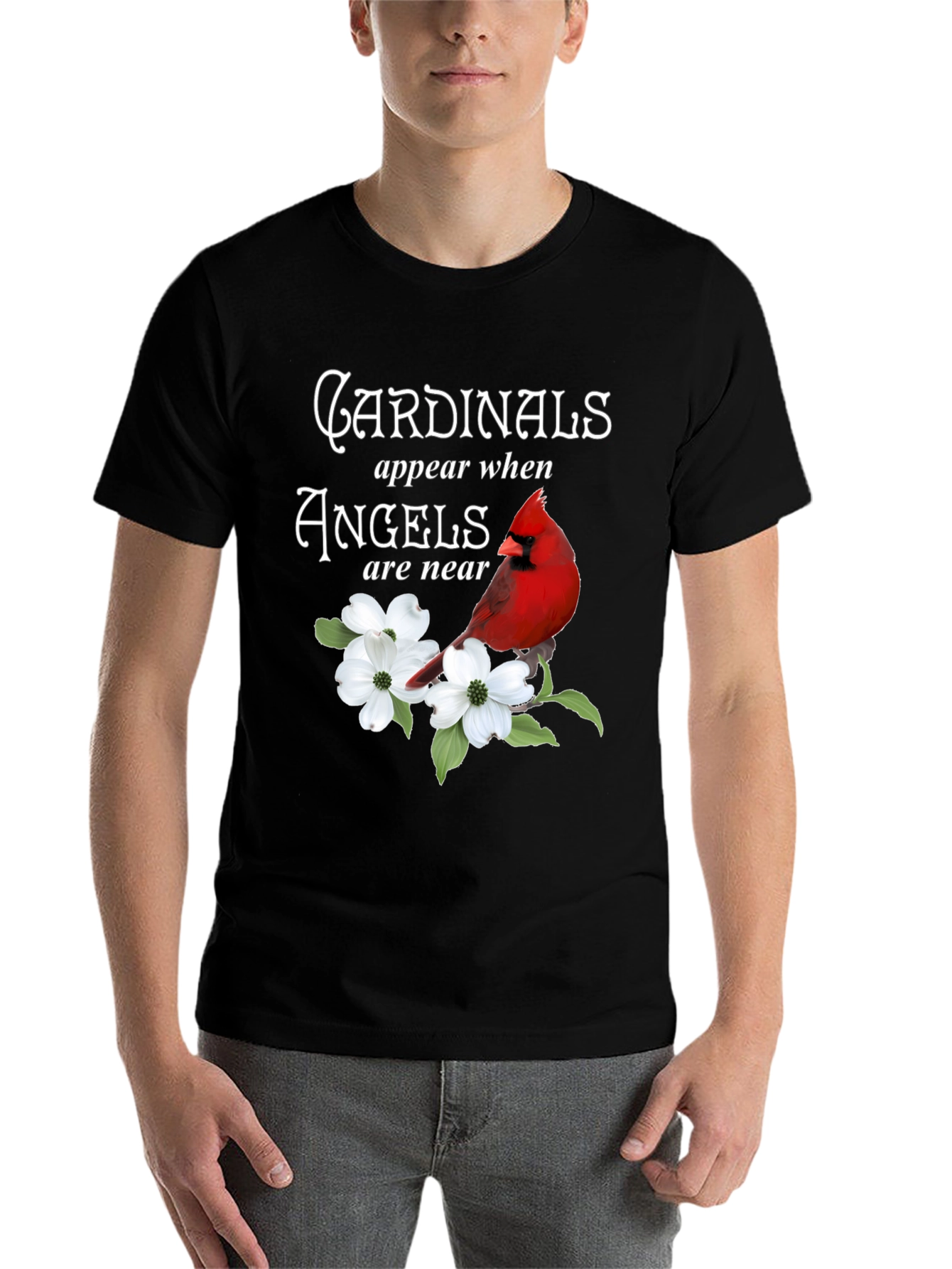 Black Cardinals Appear When Angels Are Near T-Shirt view 7