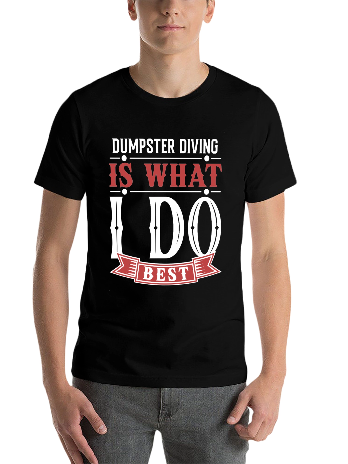 Black Dumpster Diving Graphic Tee - Black view 7