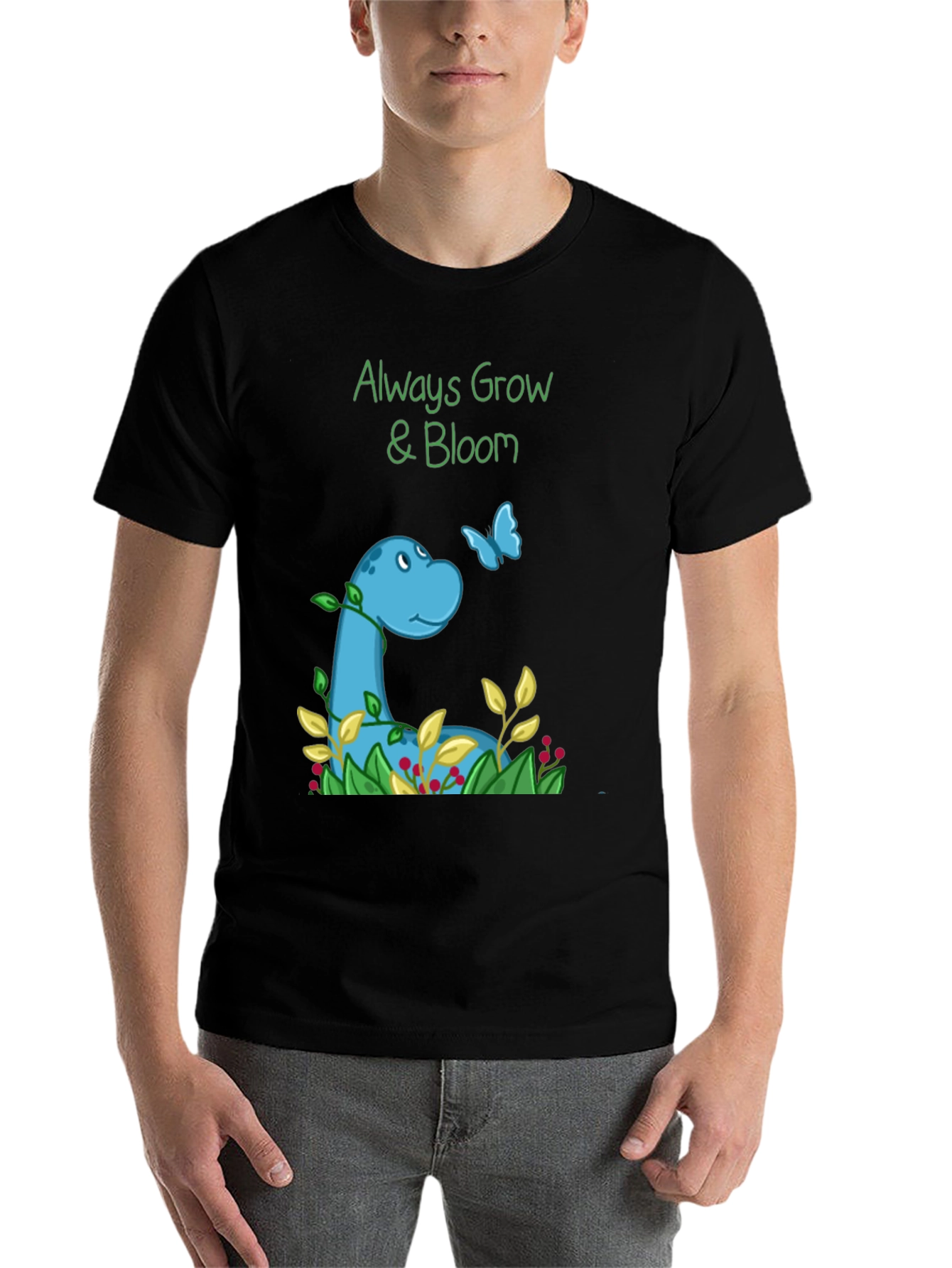 Black Always Grow & Bloom Graphic Tee view 7