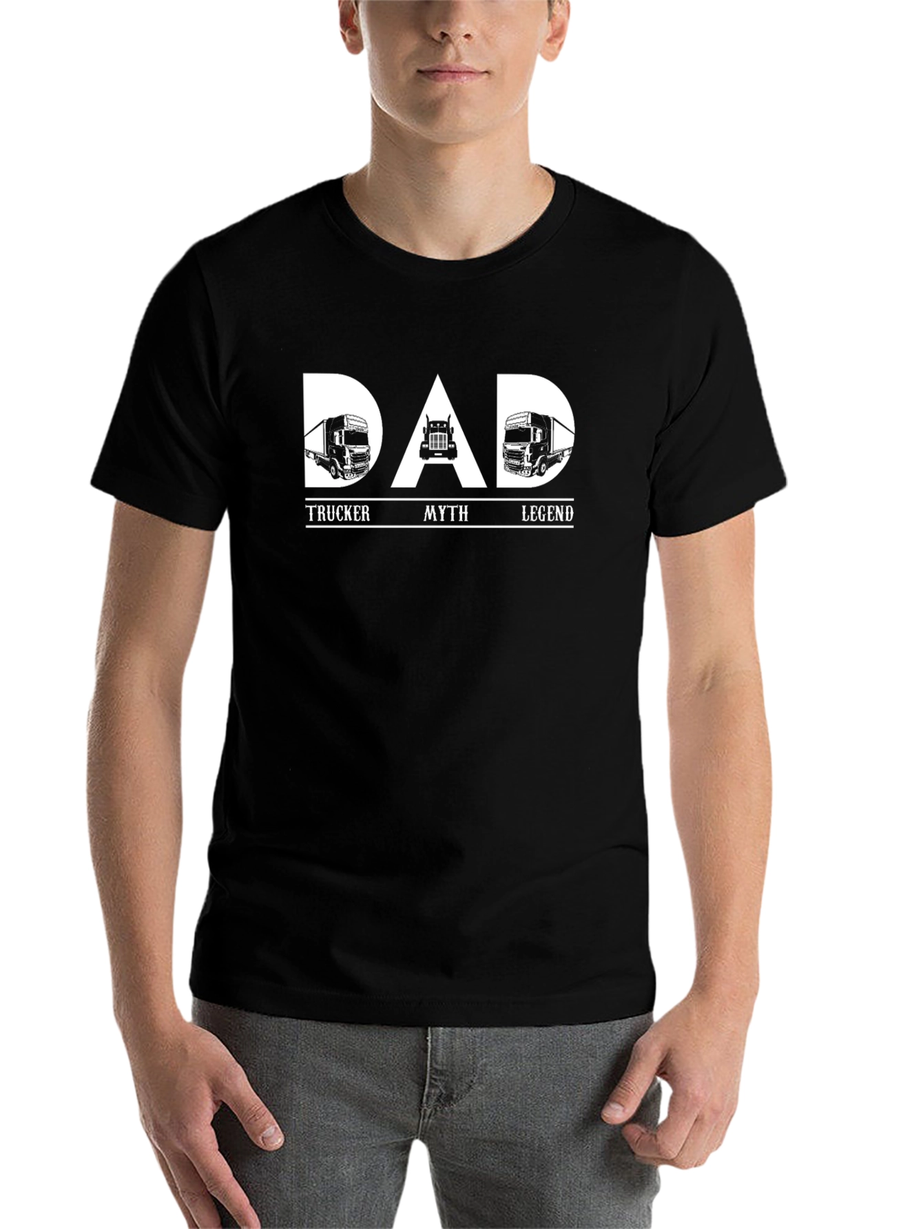 Black Trucker Dad Legend T-Shirt view 7