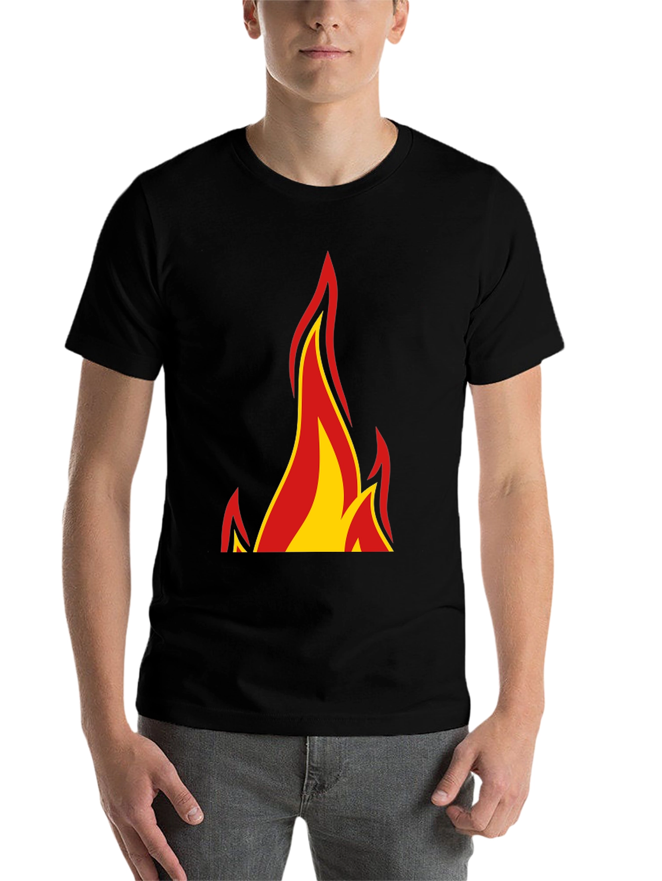 Black Flame Graphic Black T-Shirt - Bold & Stylish view 7