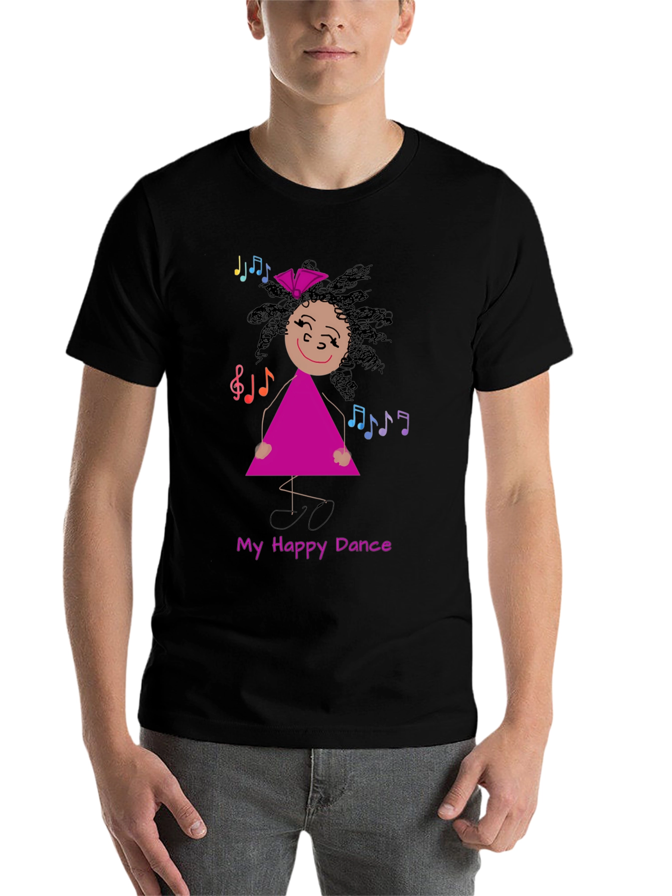 Black My Happy Dance T-Shirt view 7
