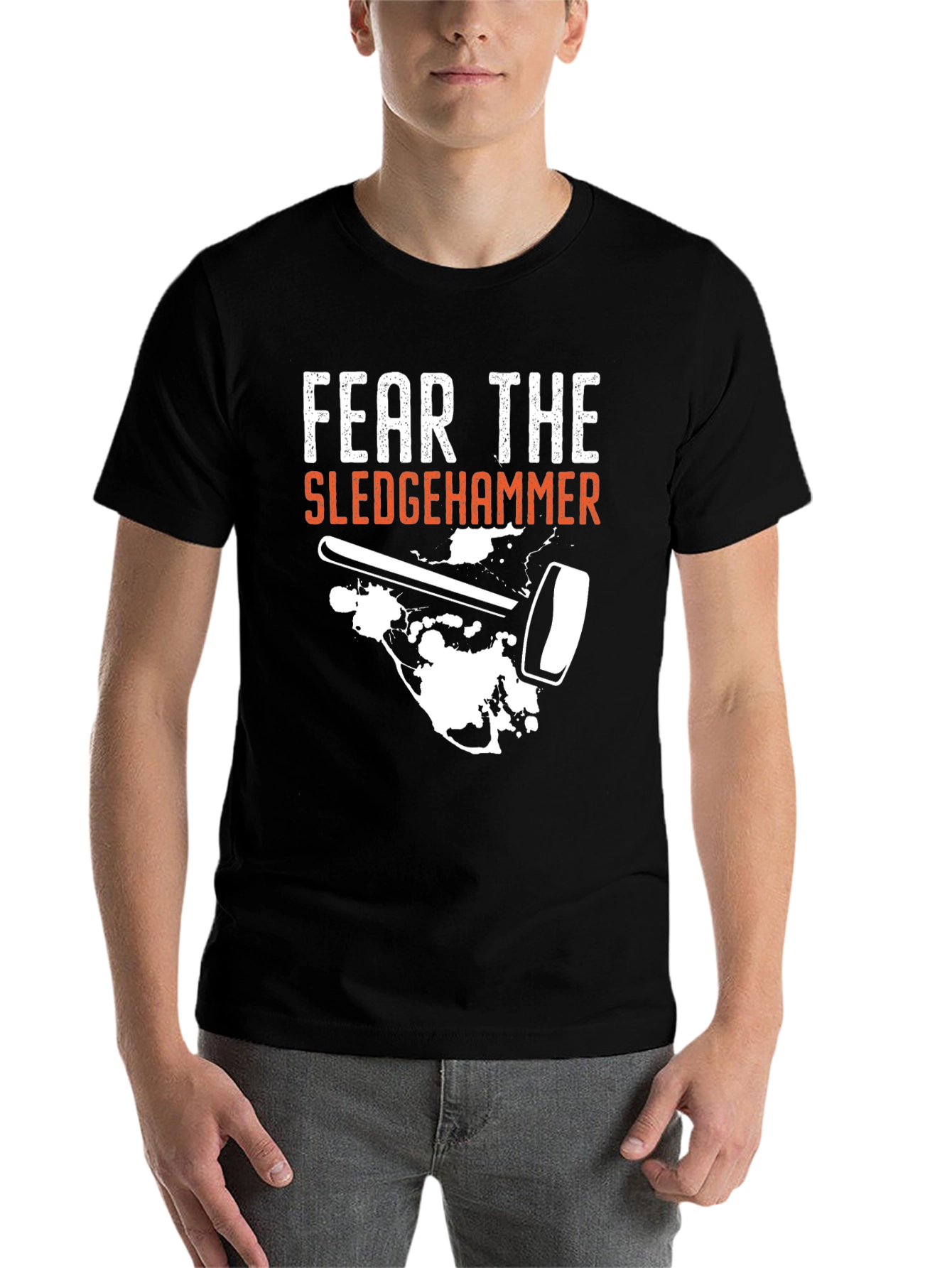 Black Fear the Sledgehammer Graphic Tee view 7