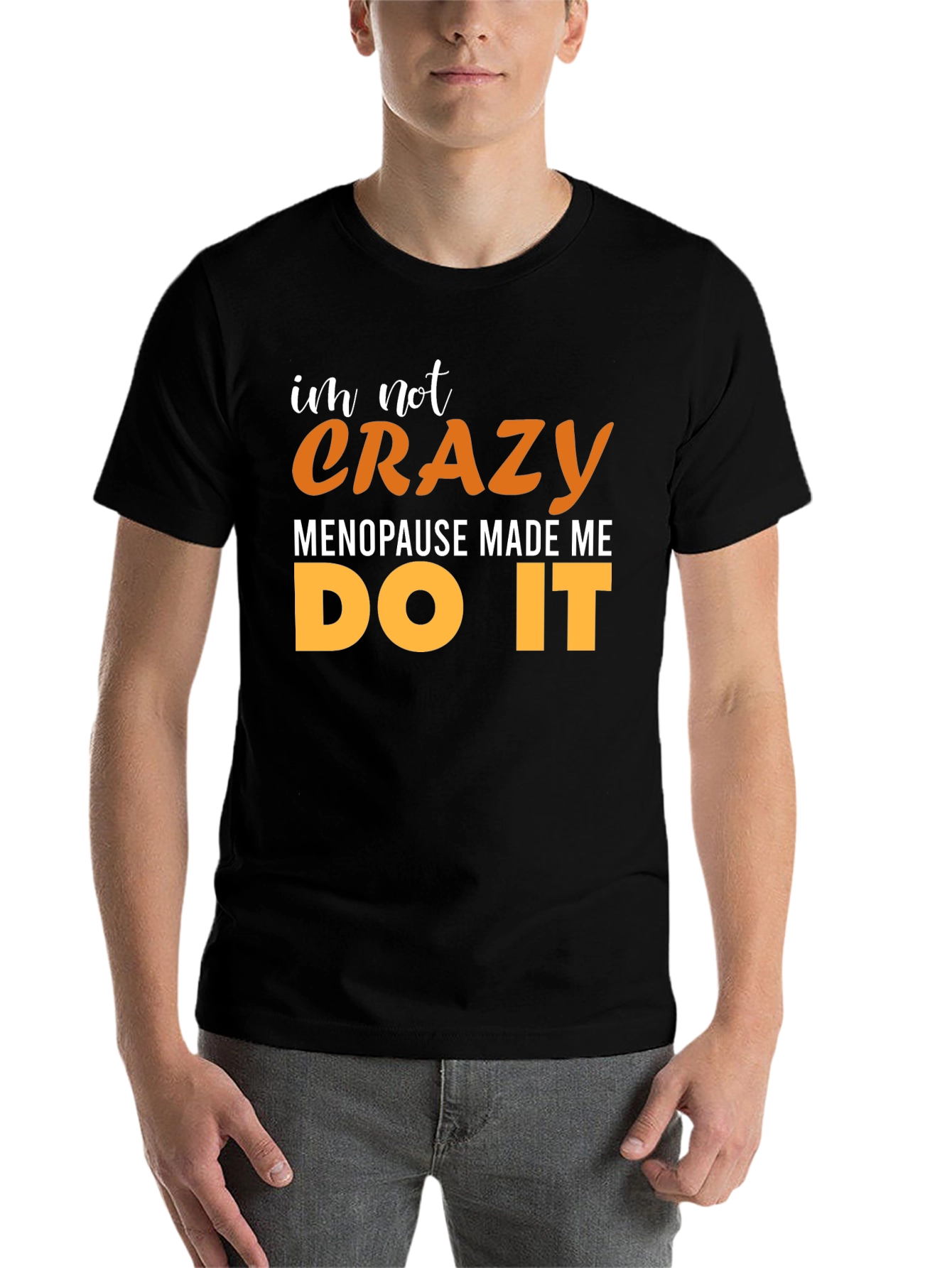 Black Crazy Menopause T-Shirt view 7
