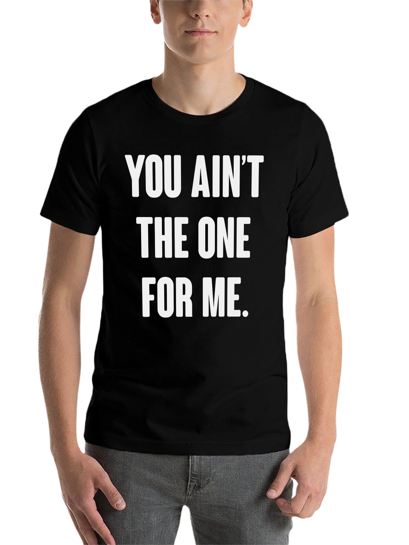 Black You Ain't The One For Me Graphic Tee - Black view 7