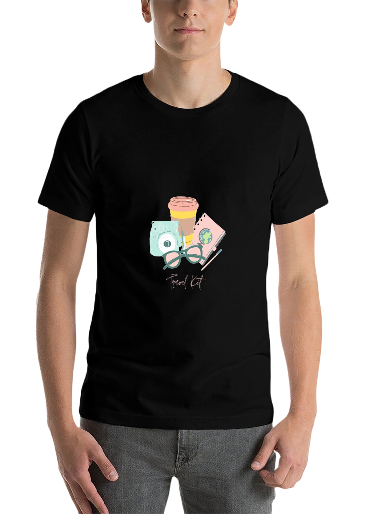 Black Travel Kit Graphic Tee - Vacation Ready! view 7