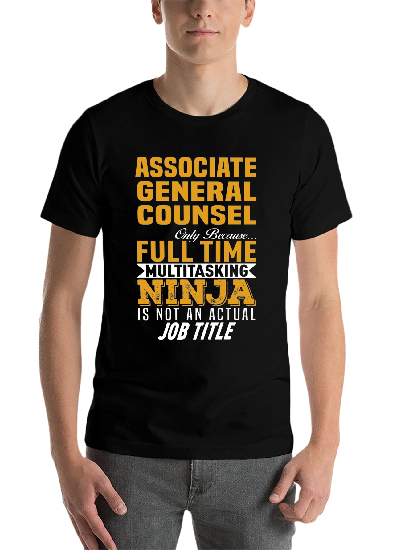 Black Associate General Counsel Multitasking Ninja T-Shirt view 7