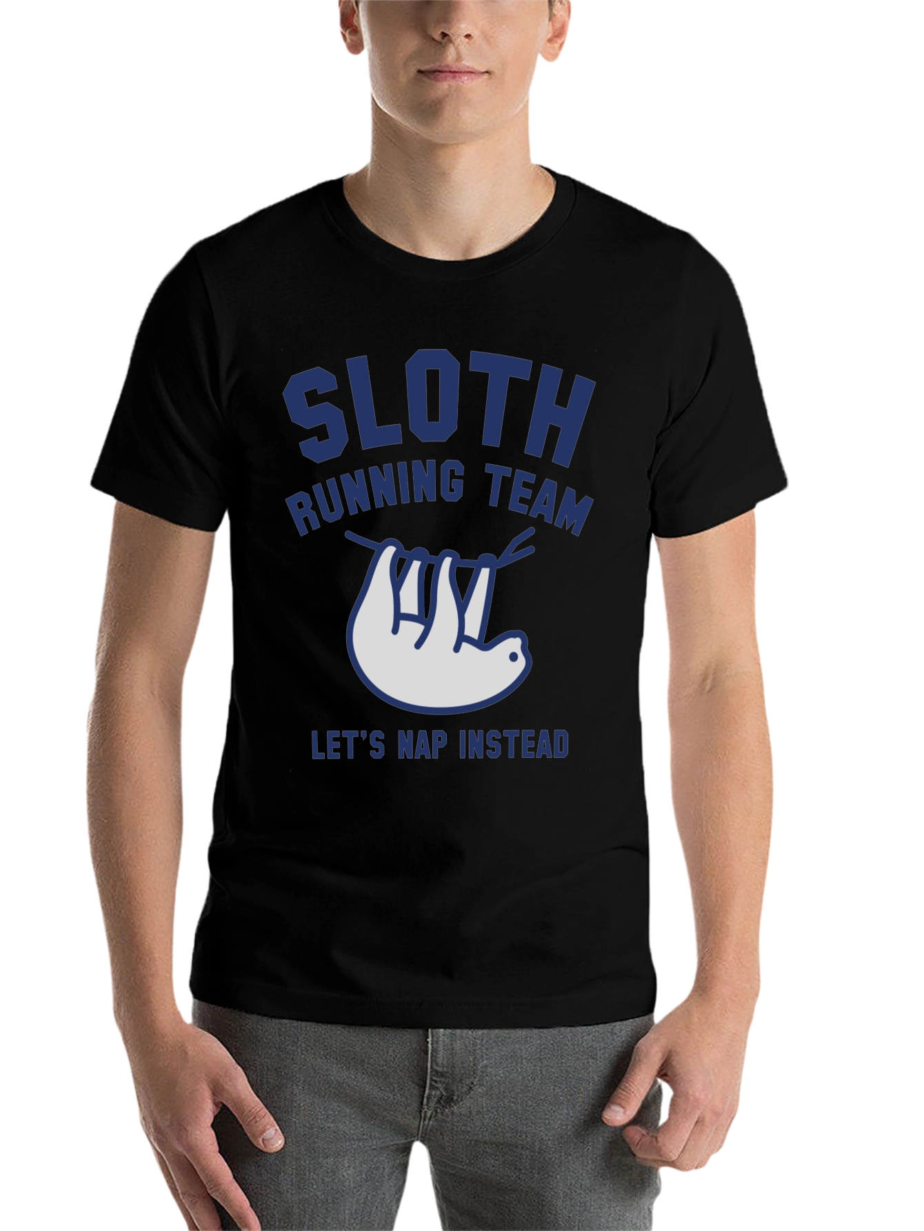 Black Sloth Running Team Tee - Let's Nap Instead view 7