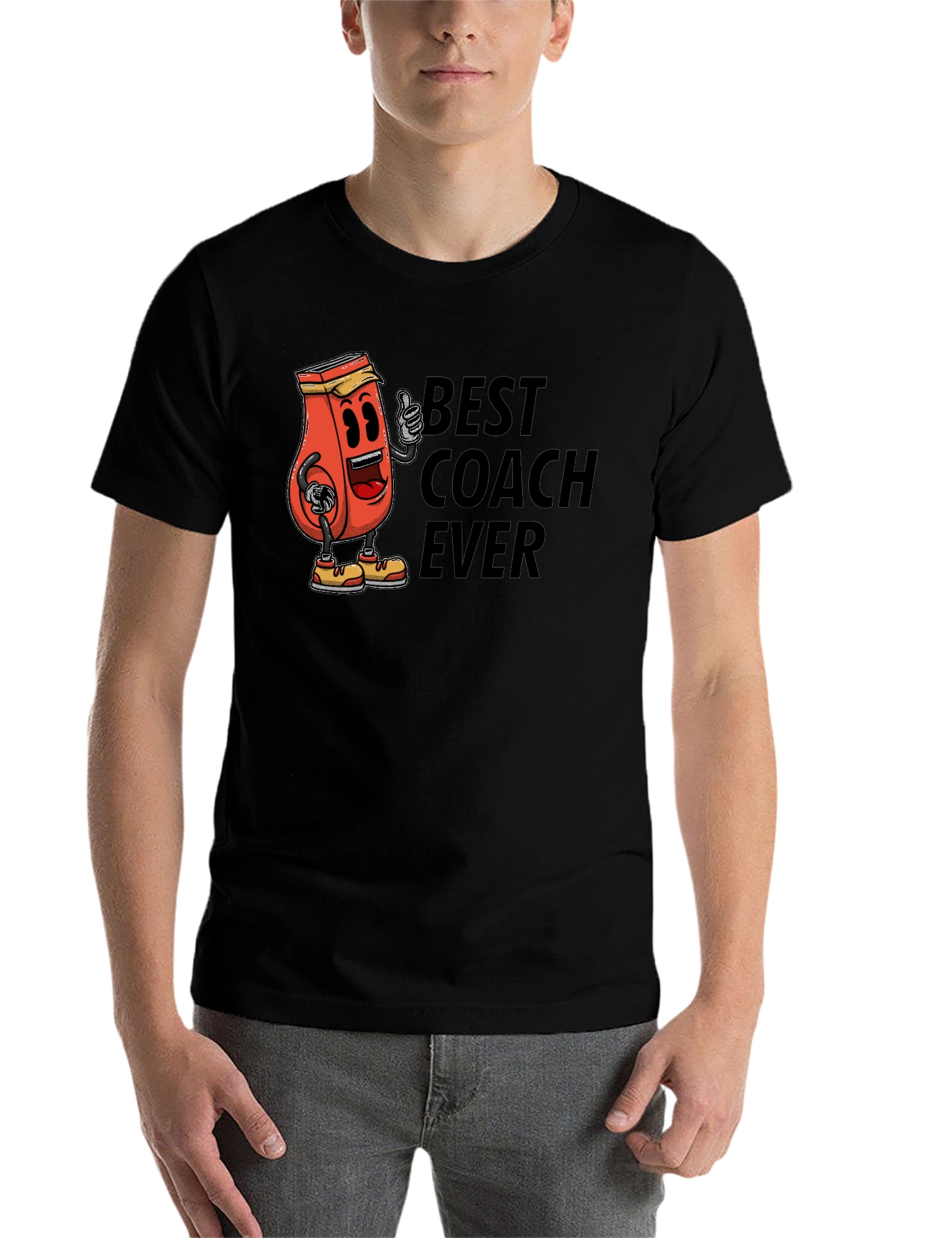 Black Best Coach Ever T-Shirt view 7
