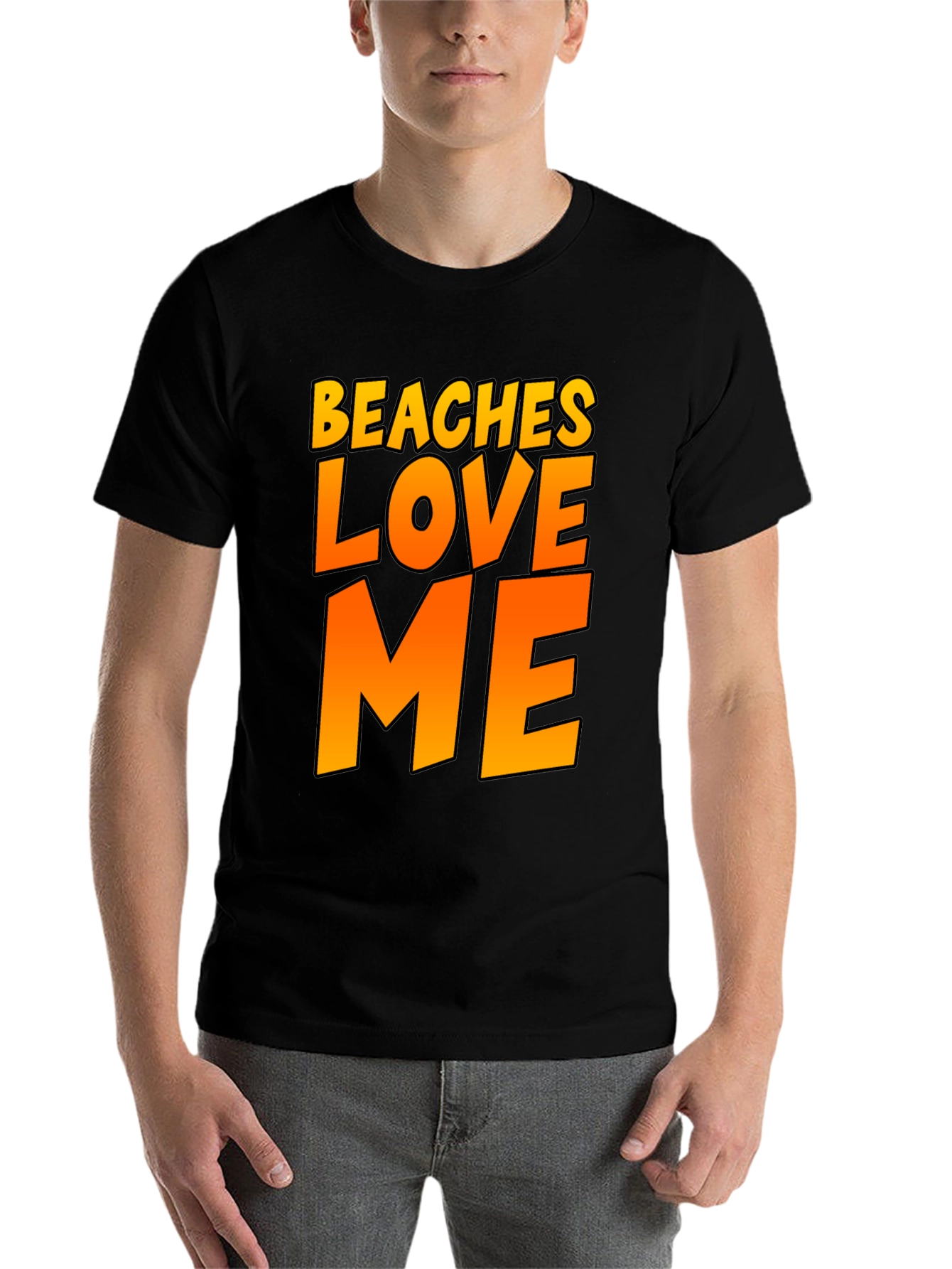 Black Beaches Love Me Graphic Tee - Black Summer Fun Shirt view 7