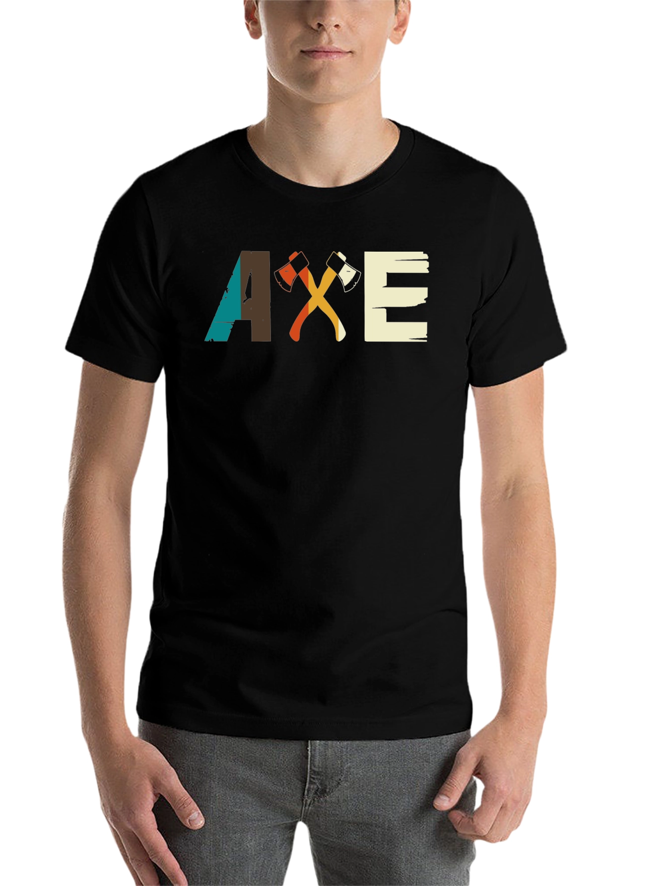 Black Axe Graphic Tee - Retro Lumberjack Style view 7