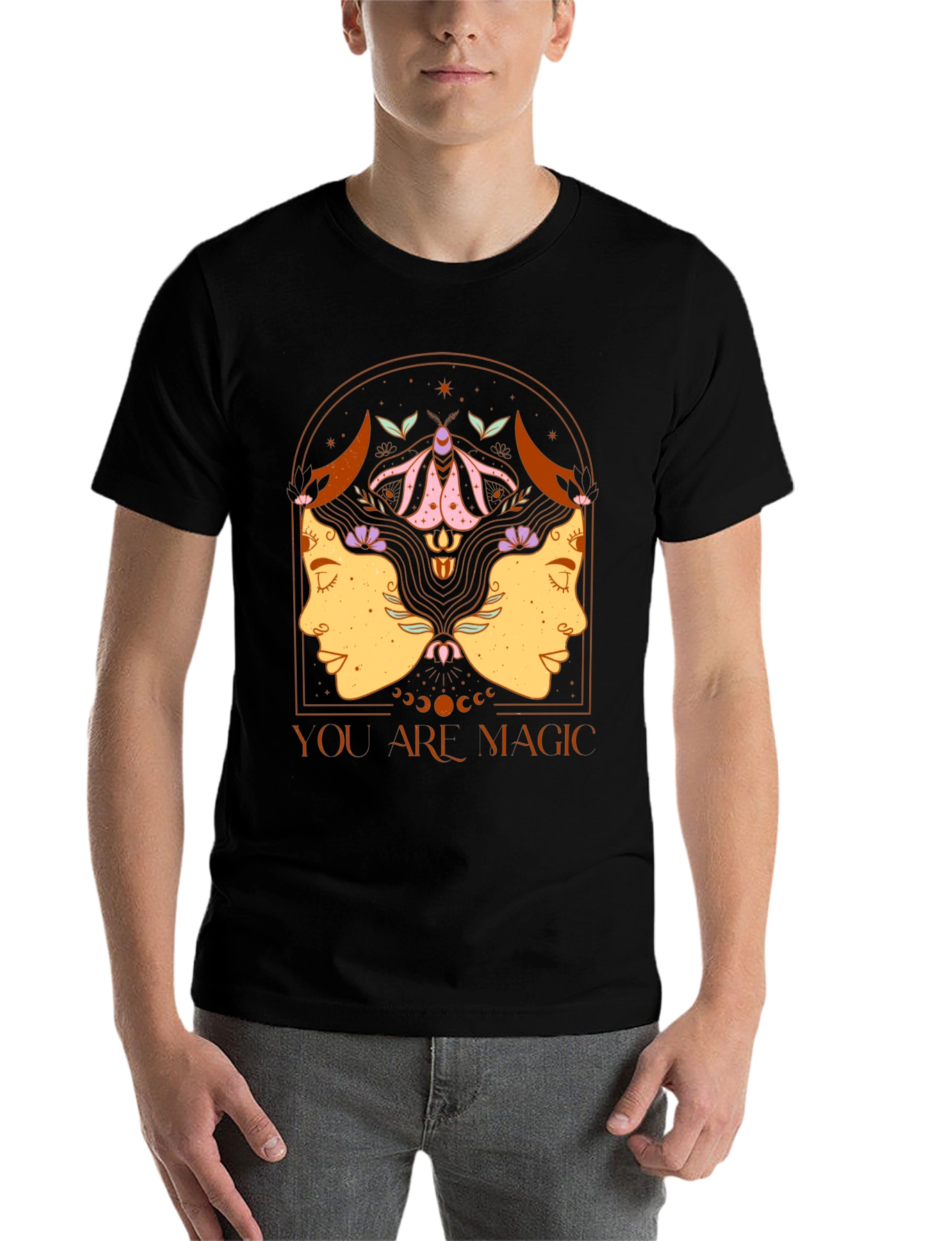 Black You Are Magic Graphic T-Shirt view 7