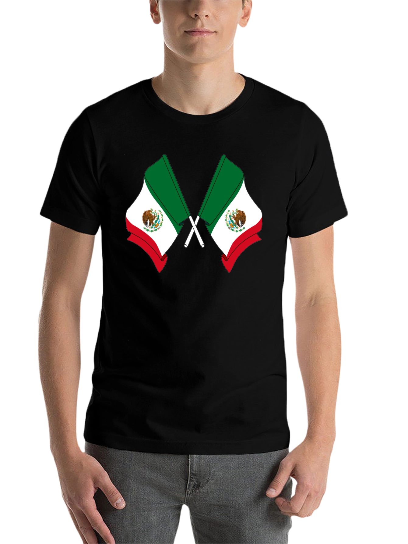 Black Mexican Flag T-Shirt - Viva Mexico! view 7
