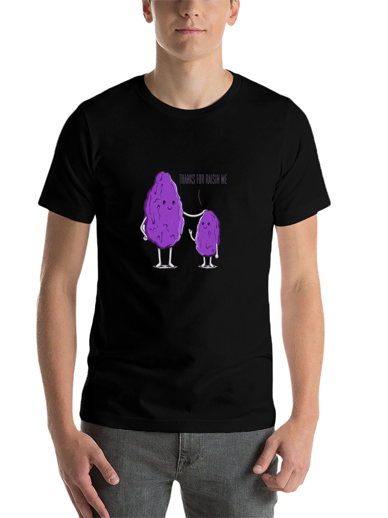 Black Funny Raisin Pun T-Shirt - Thanks for Raisin' Me view 7