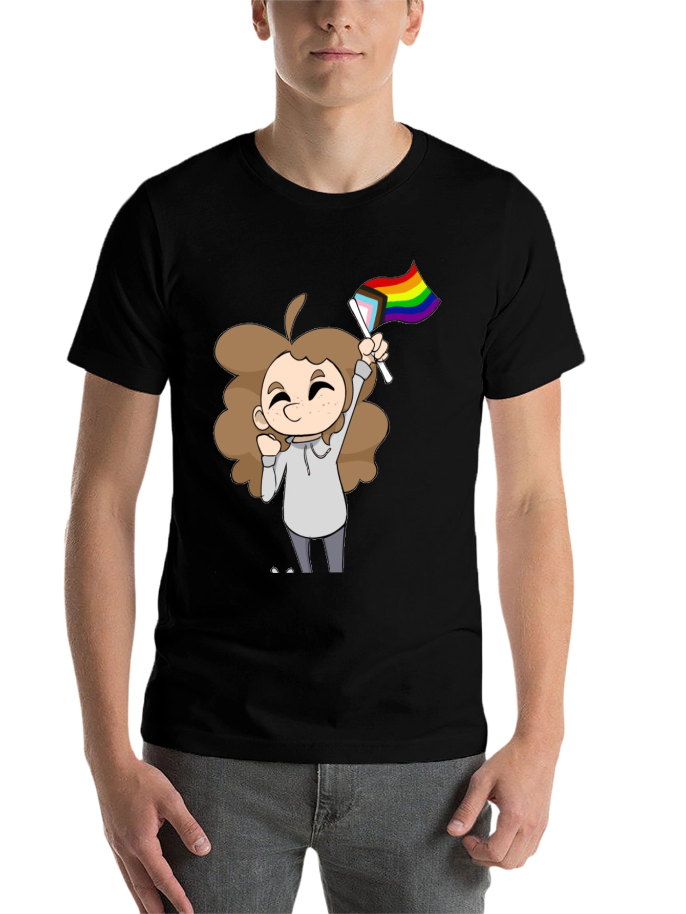 Black Pride Cartoon T-Shirt view 7