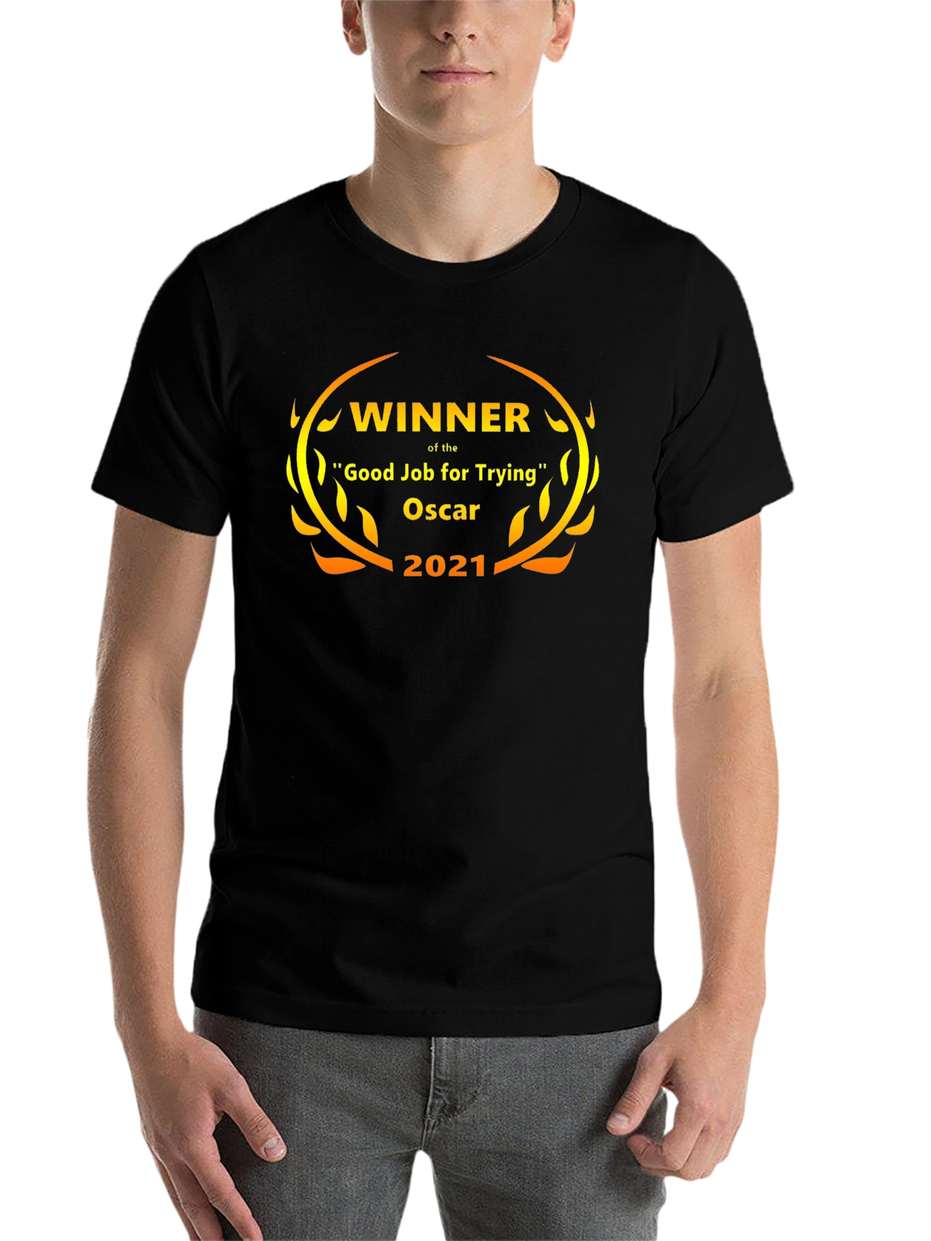 Black Winner Good Job For Trying Oscar 2021 T-Shirt view 7