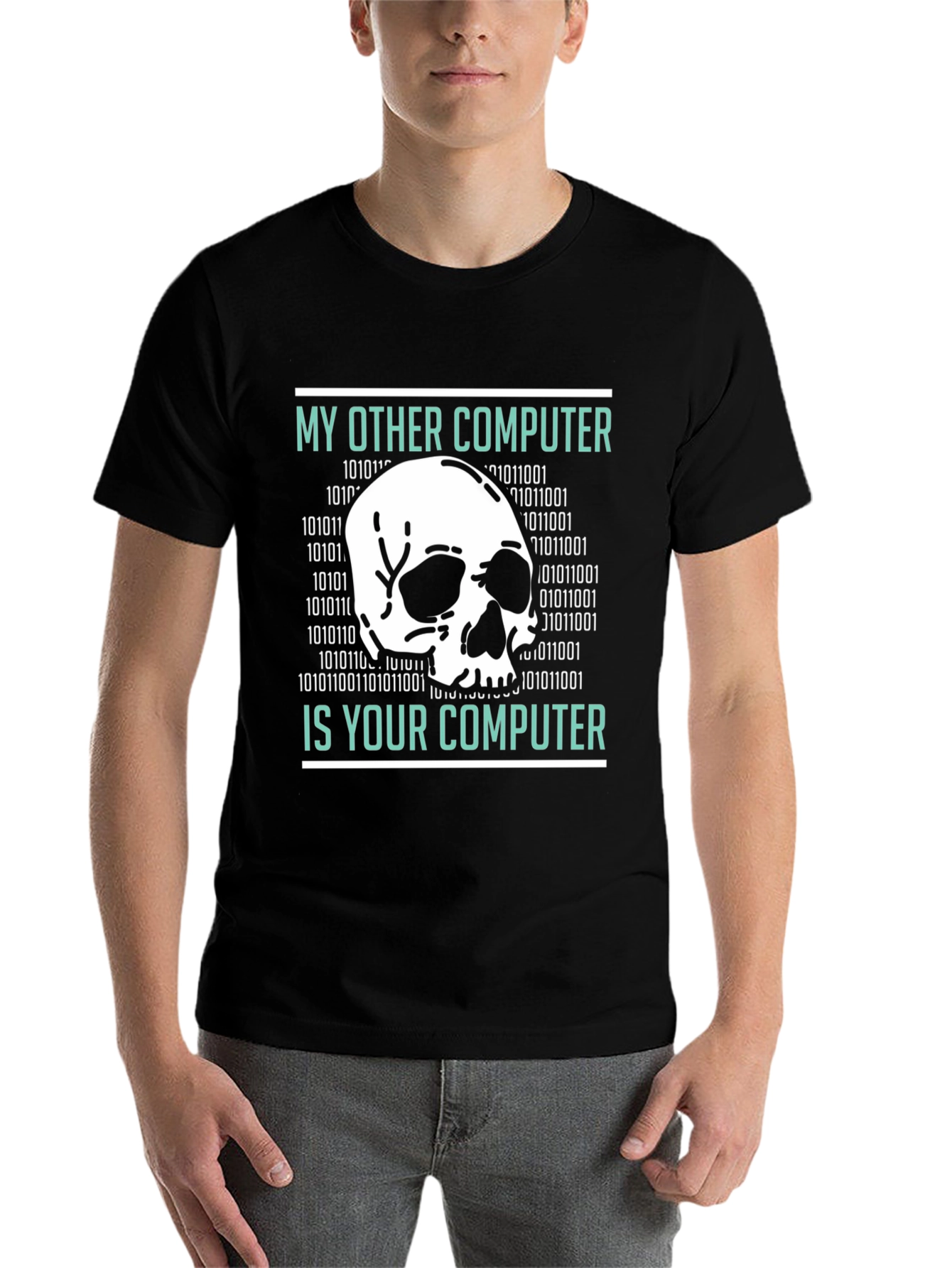 Black My Other Computer T-Shirt - Hacking Design view 7