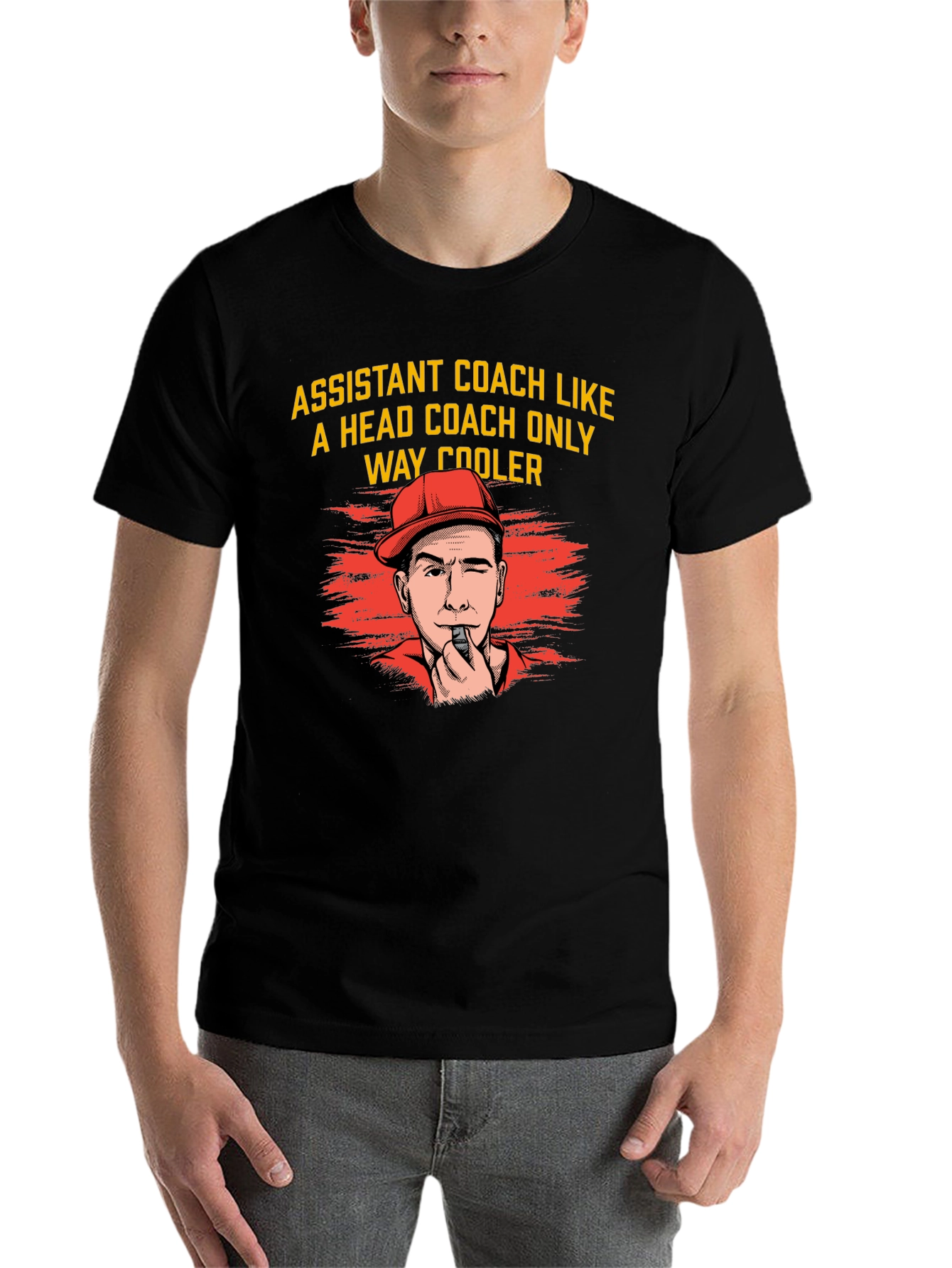 Black Assistant Coach Graphic Tee - Way Cooler Design! view 7