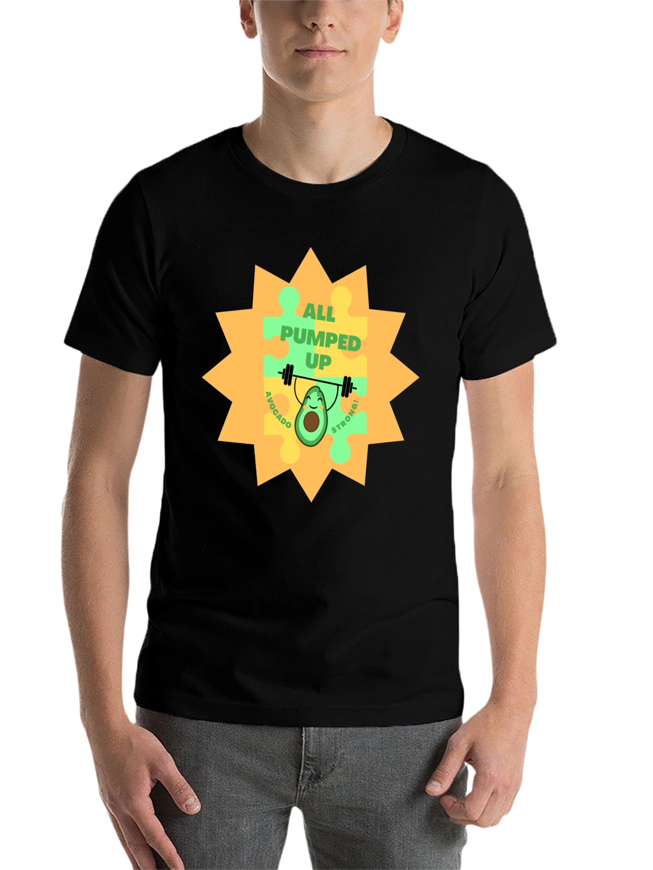 Black All Pumped Up Avocado T-Shirt view 7