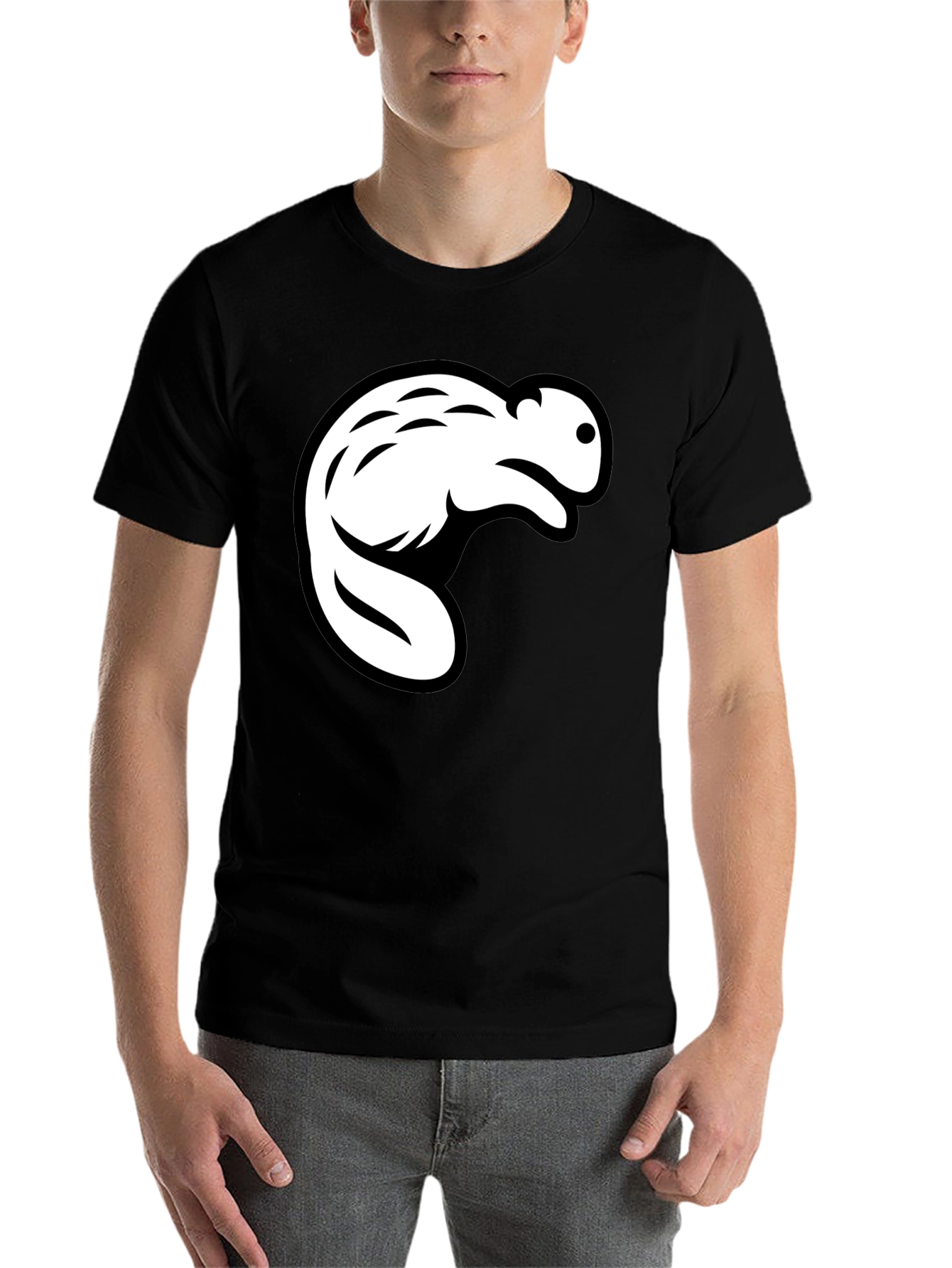 Black Beaver Graphic Black T-Shirt - Casual Style view 7
