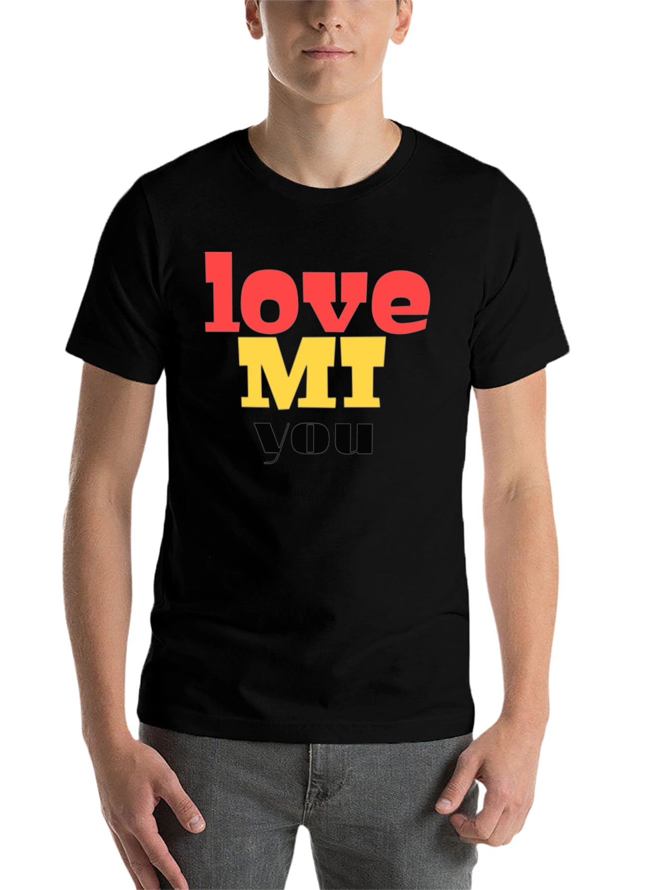 Black Love MI You Graphic T-Shirt - Trendy Unisex Tee view 7
