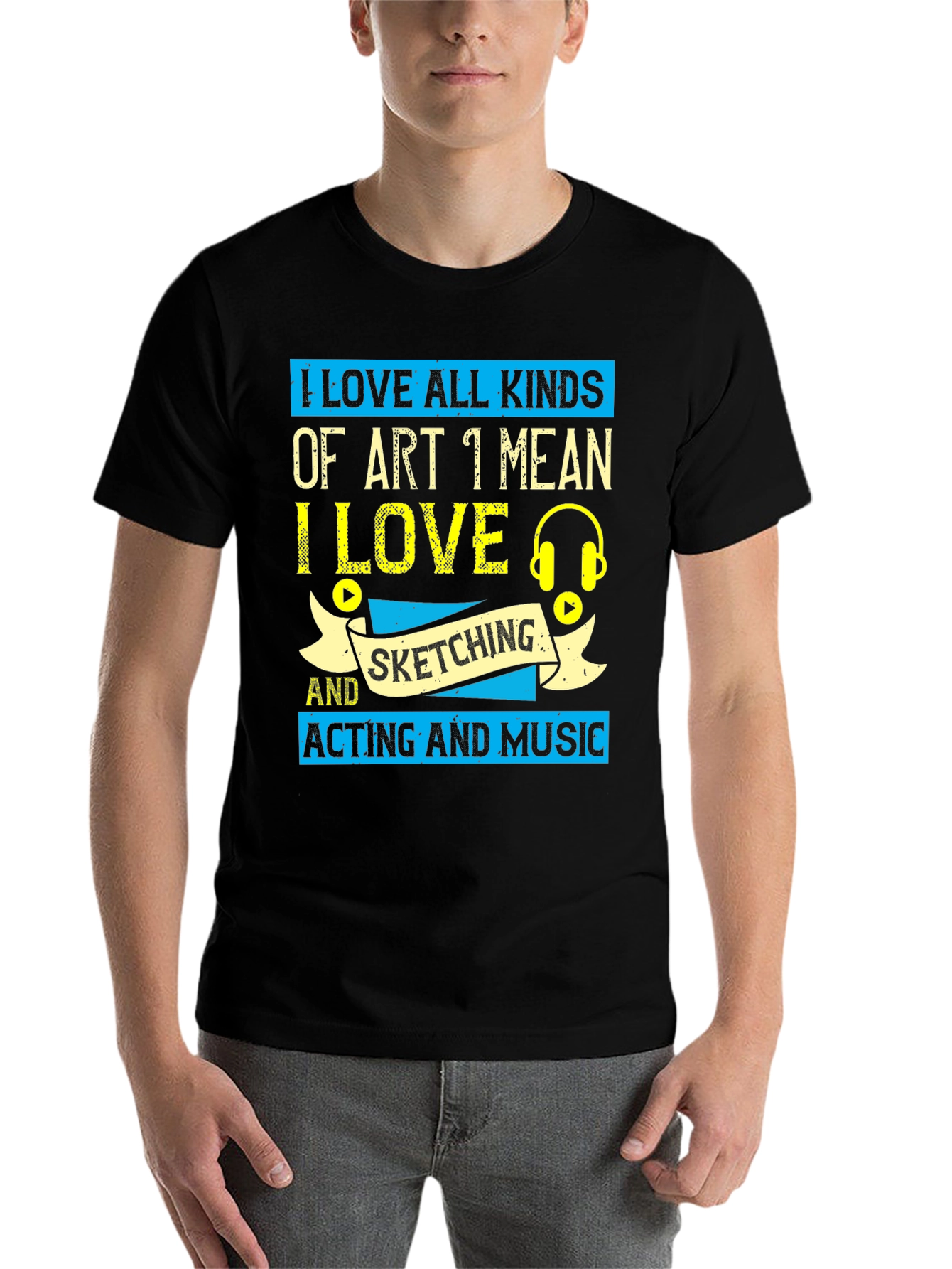 Black Art Lover T-Shirt: Sketching, Acting, & Music Design view 7