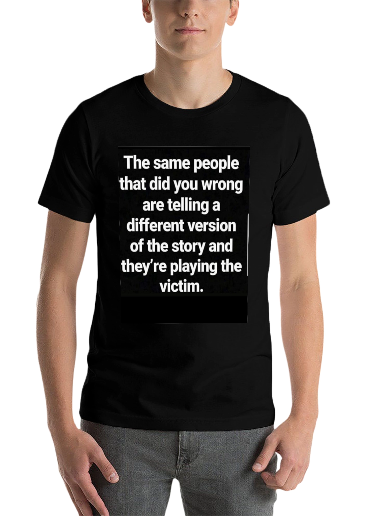 Black Victim T-Shirt: Same People, Different Story view 7