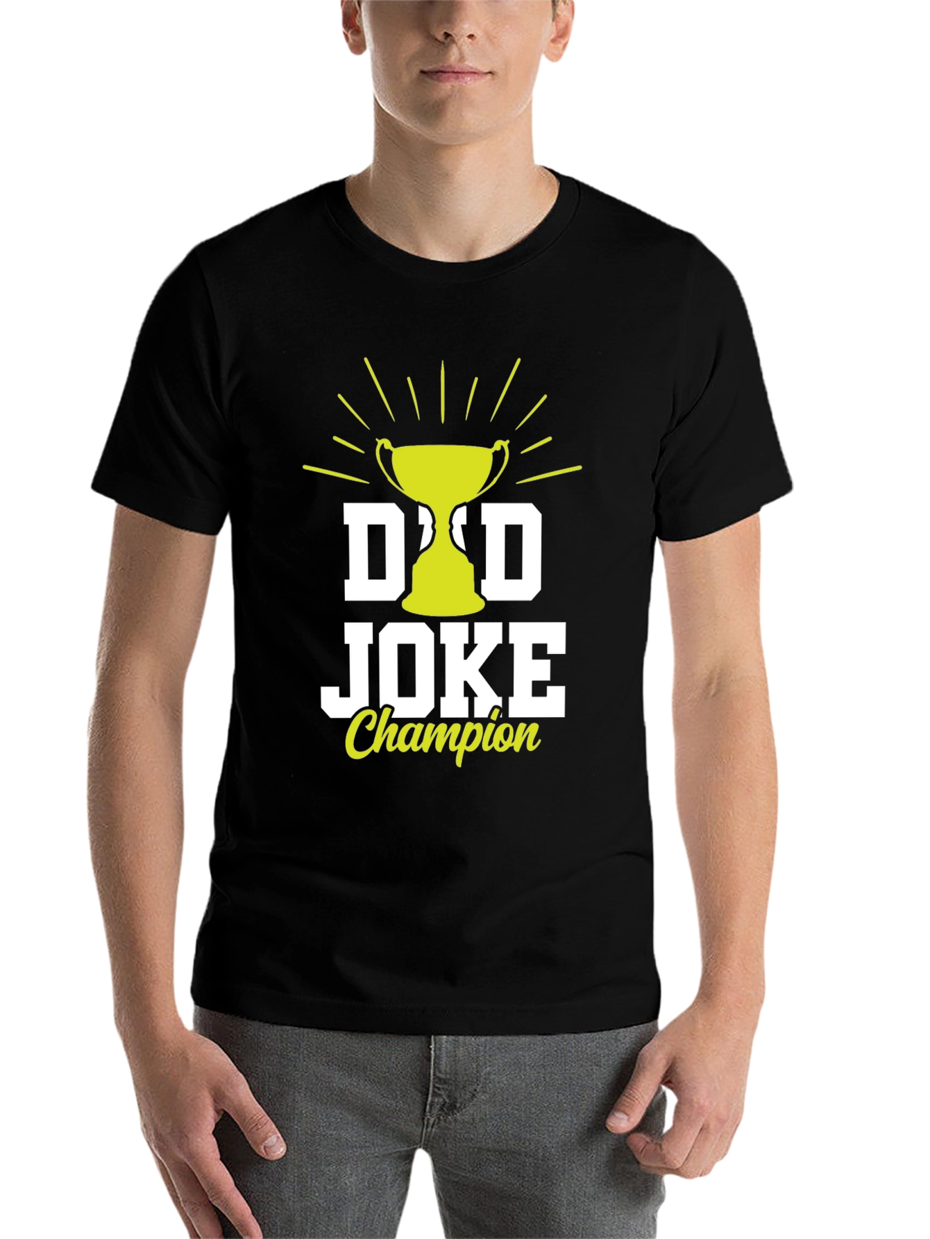 Black Dad Joke Champion Graphic T-Shirt view 7