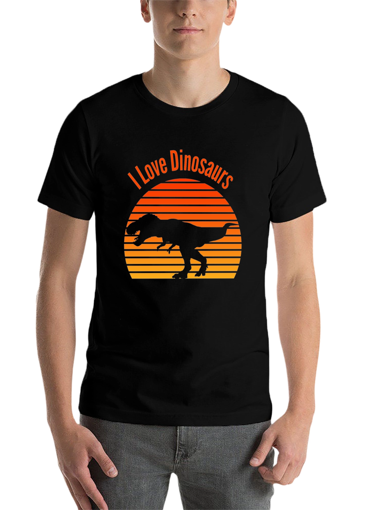 Black I Love Dinosaurs Graphic Tee view 7