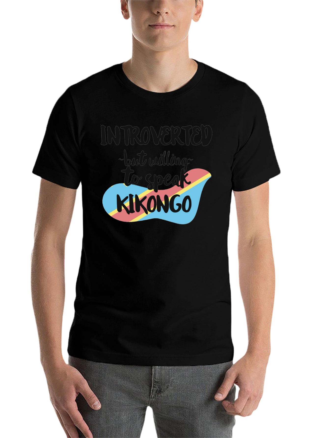 Black Introvert Kikongo T-Shirt view 7